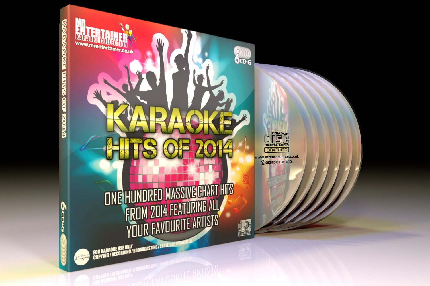 Mr Entertainer Karaoke Hits of 2014 - 100 Popular Songs on 6 CD+G Discs for Home Parties & Entertainment | Perfect for Karaoke Nights, Family Gatherings & Sing-Along Fun