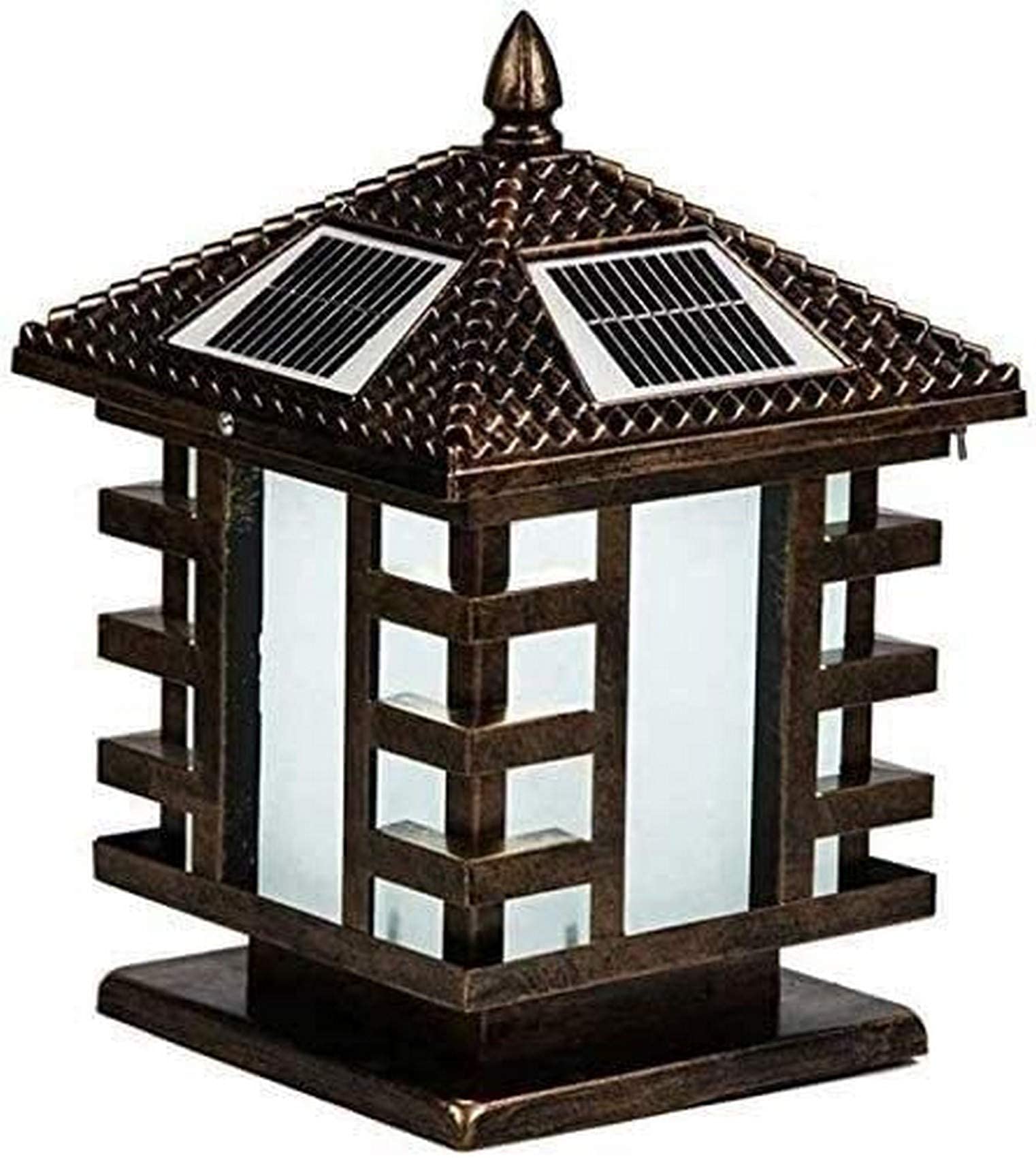 Solar Powered Outdoor Column Lights - Waterproof Aluminum Post Lanterns for Garden, Lawn, Fence, Pathway & Landscape Decoration | Perfect for Villa, Balcony, Park, Courtyard & Pond Lighting at Night