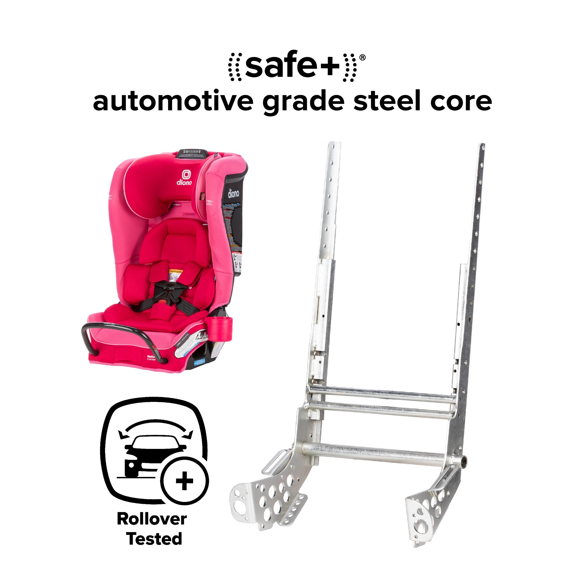 Diono Radian 3RXT SafePlus Convertible Car Seat - 3-in-1 Rear Facing, Forward Facing & Booster Seat for Kids 5-120 lbs - Premium Safety for Infants, Toddlers & Big Kids - Perfect for Family Travel & Daily Commute
