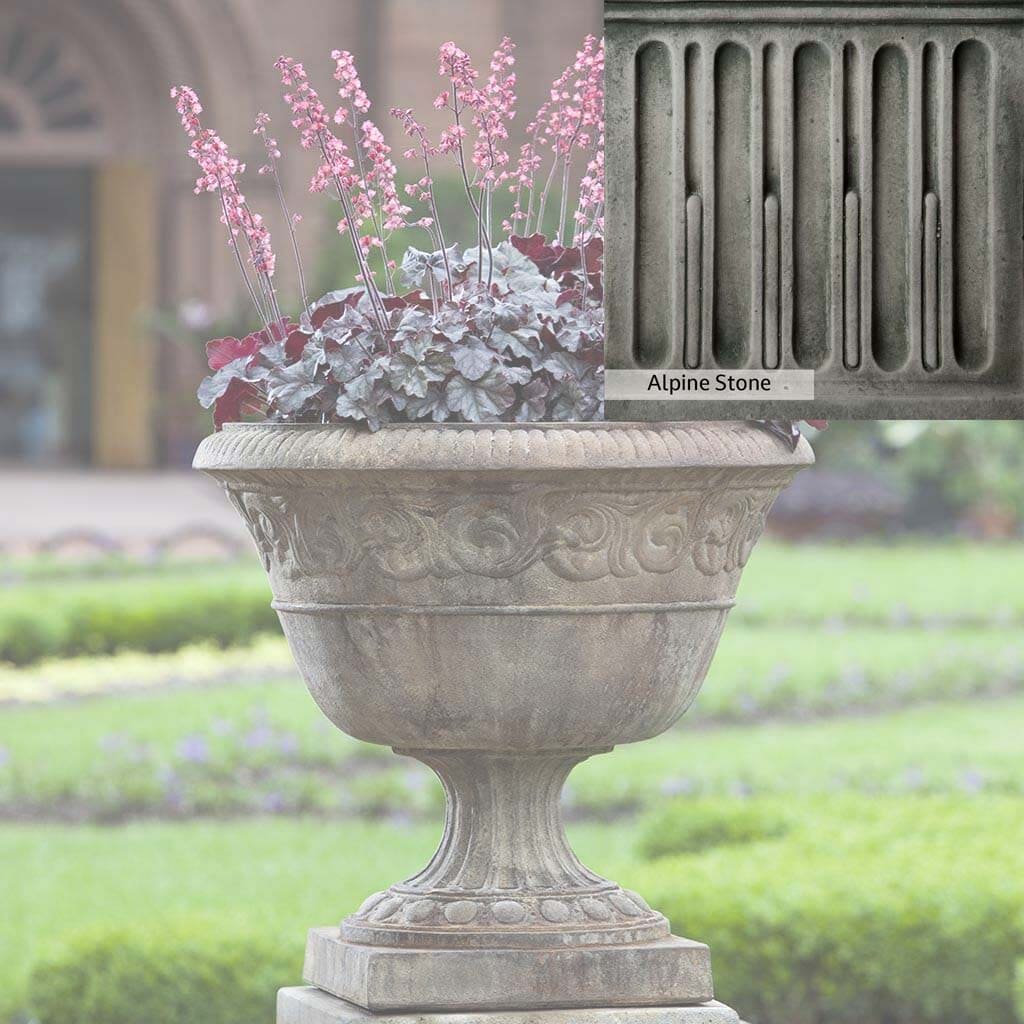 Campania International Smithsonian Foliated Scroll Urn - Classic Garden Planter for Outdoor Decor, Patio, and Landscaping | Elegant Floral Display for Home & Garden