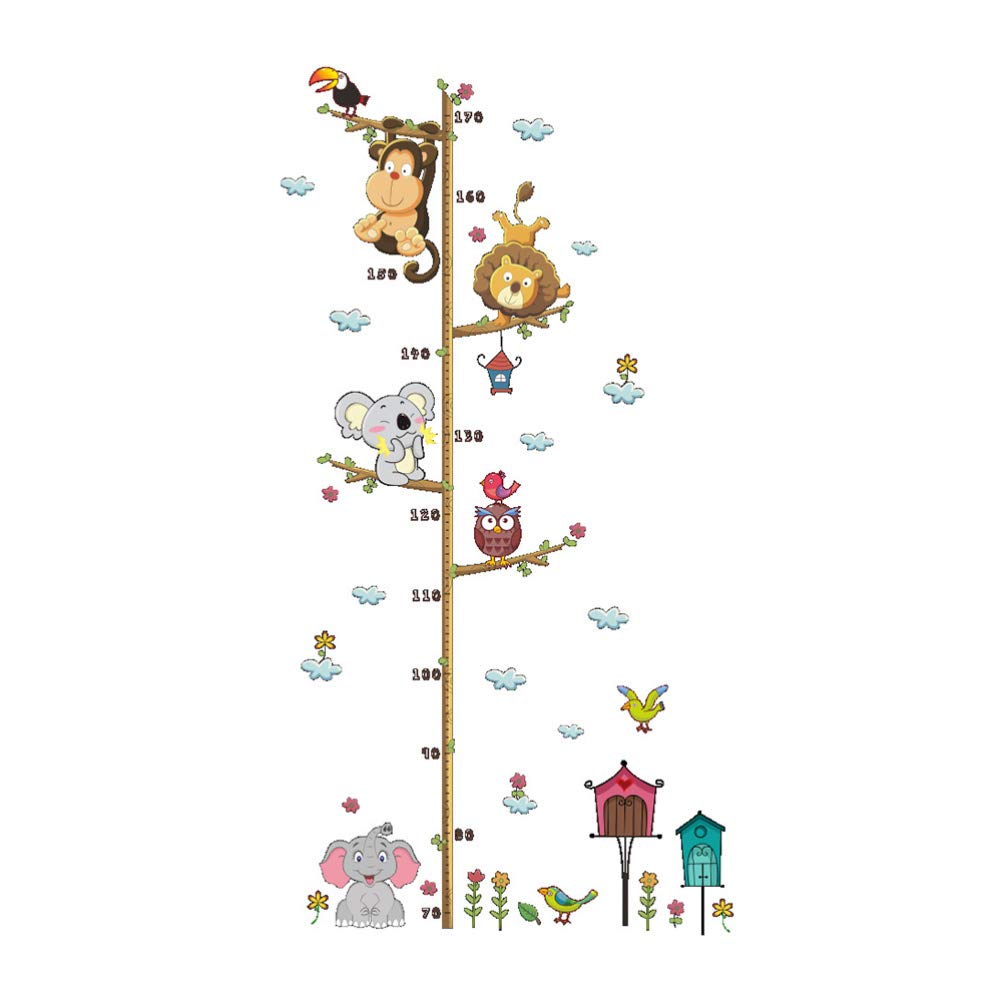 FOMIYES Monkey Animal Height Growth Chart Wall Sticker - Kids Room Decor, Nursery & Bedroom Wall Decals for Height Measurement - Perfect for Children's Rooms, Playrooms and Living Room Decor