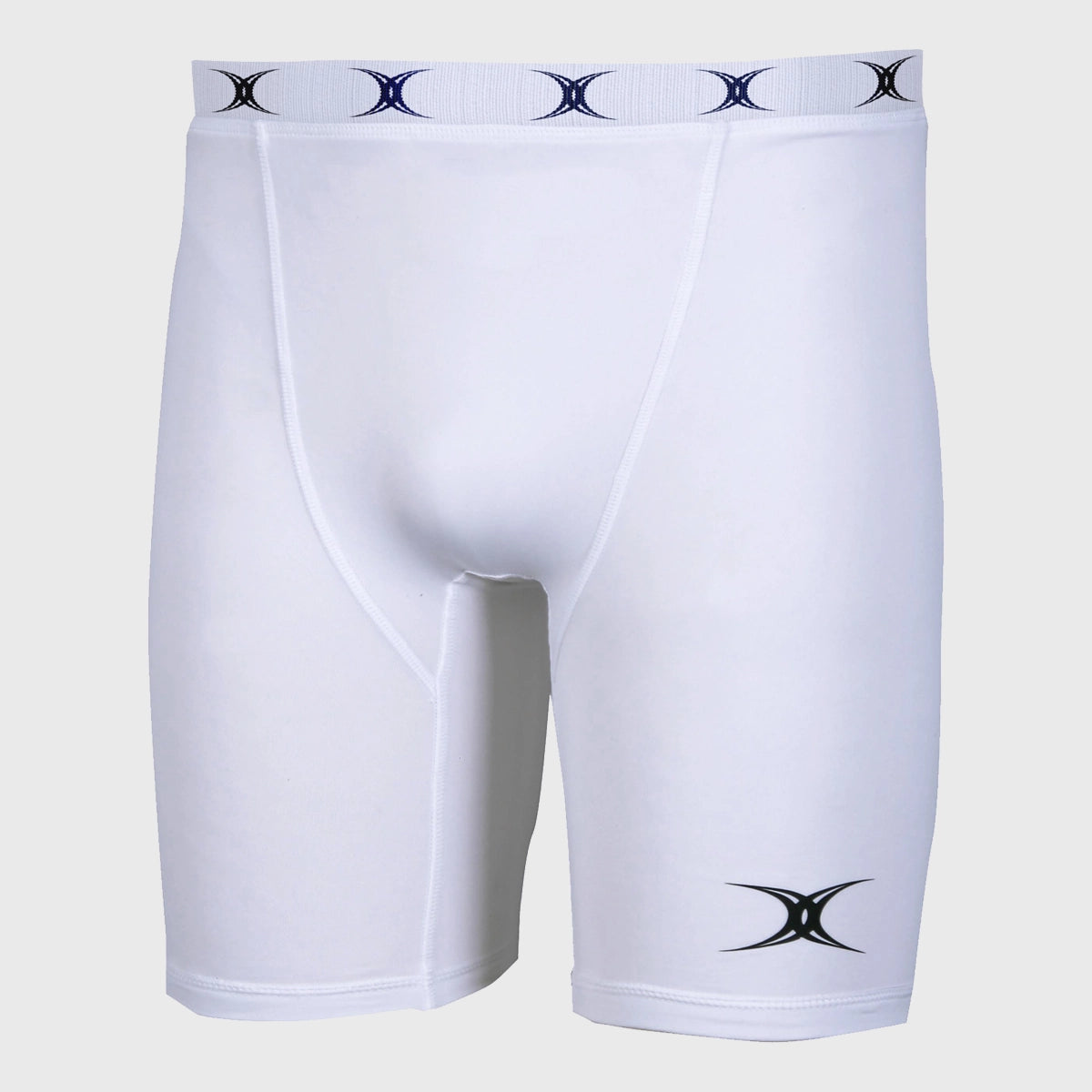 Gilbert Men's Atomic Baselayer Shorts - Moisture Wicking, Breathable & Comfortable Workout Underwear for Running, Gym & Sports (White)