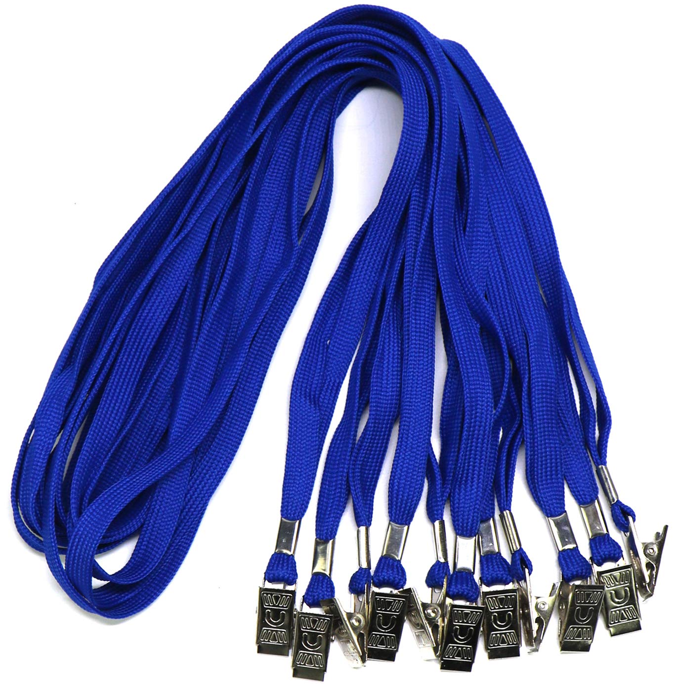 Ollain Bulk Cruise Lanyards with ID Clip - 100 Pack (Blue) for Events & Conferences
