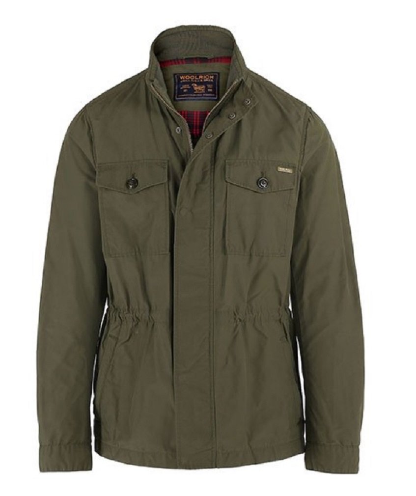 Woorich John Rich & Bros Men's Waxed Cotton Water Resistant Military Field Jacket - Durable Outdoor Hunting & Hiking Coat for Cold Weather Adventures