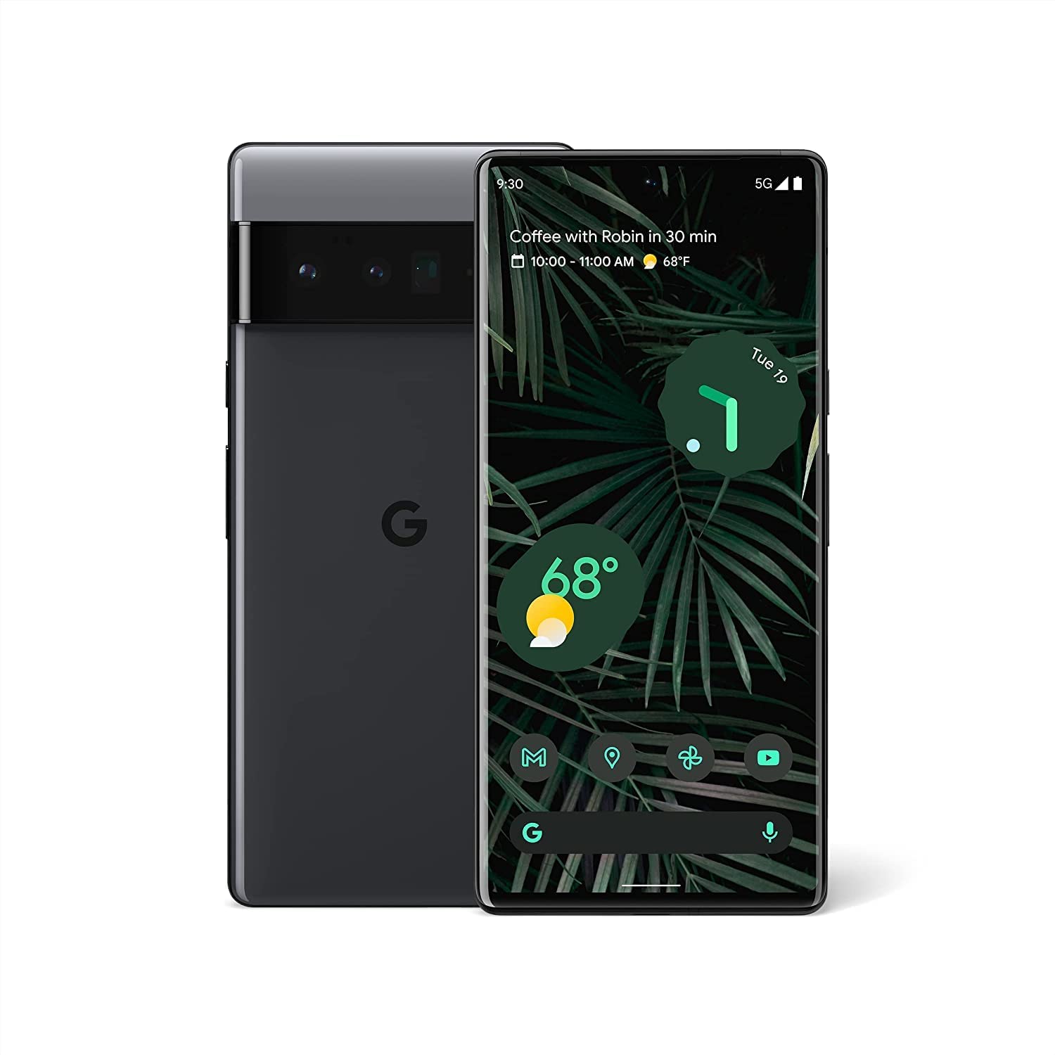Google Pixel 6 Pro Unlocked Smartphone - Stormy Black 128GB | 5G Android Phone with Advanced Camera System | Perfect for Photography, Streaming & Productivity