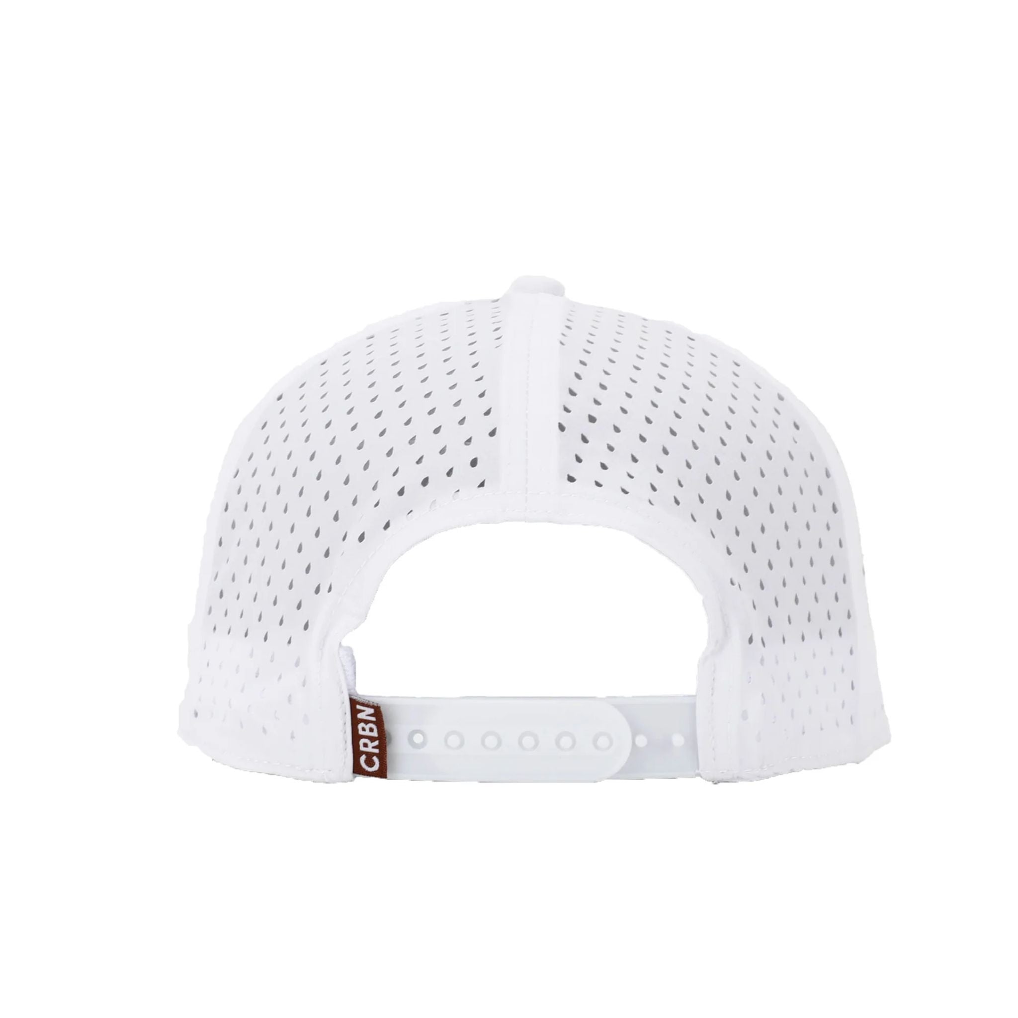 CRBN Quick Dry Performance Trucker Hat - Breathable Mesh Back, Moisture Wicking, UV Protection - Perfect for Running, Hiking, Golf & Outdoor Activities (White)