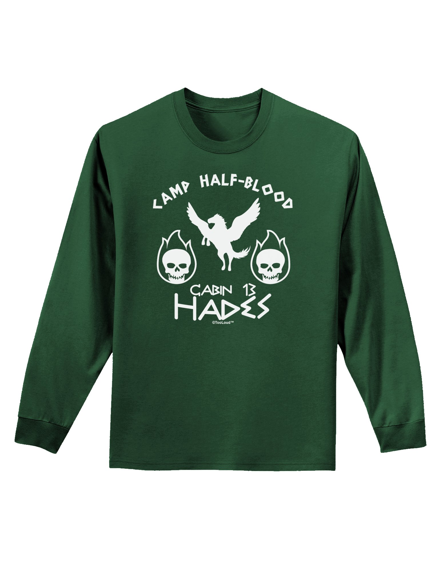 Hades Half Blood T-Shirt for Adults - Dark Long Sleeve Cabin 13 Tee for Cosplay & Halloween