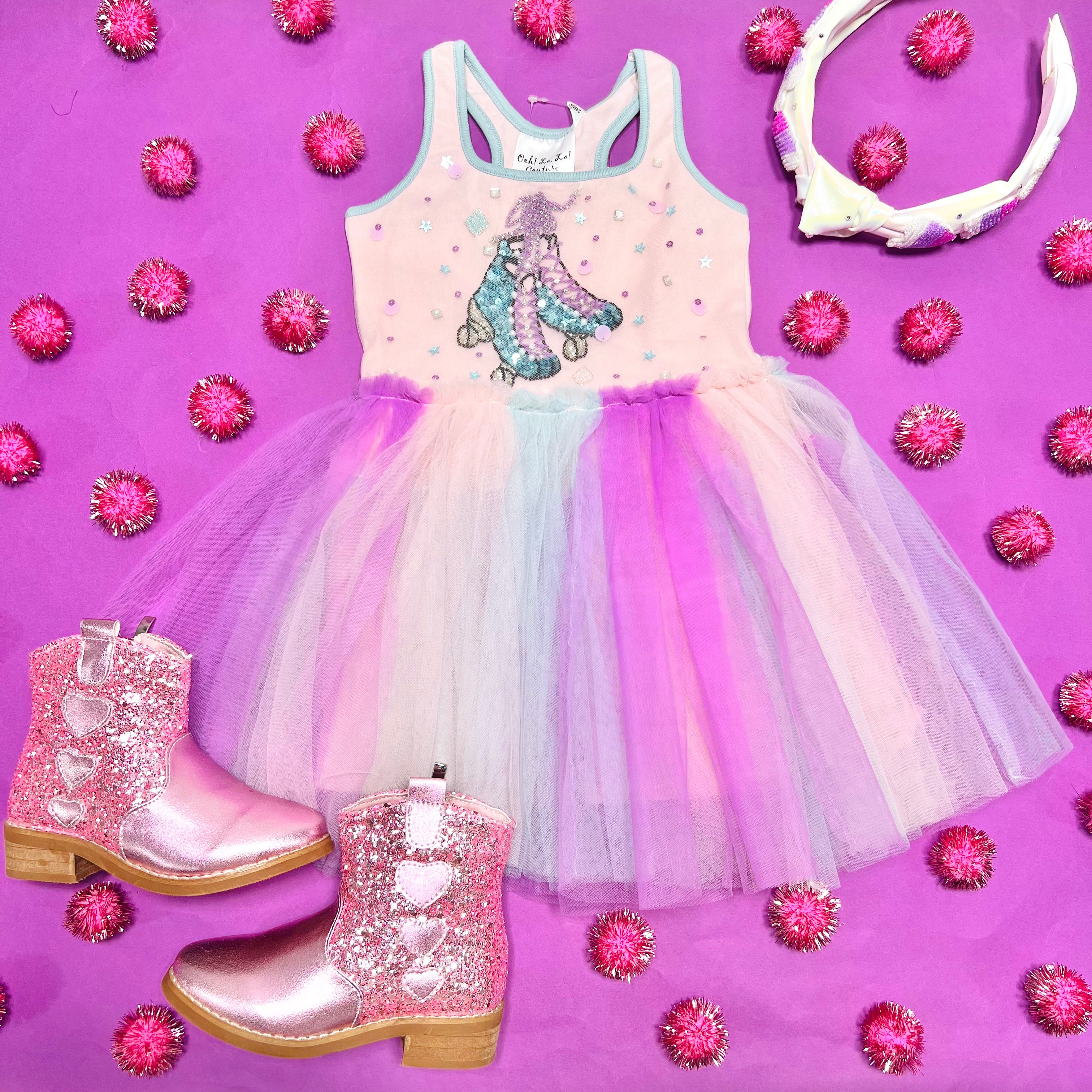 Roller Skate Tutu Dress - Elegant & Flowy Skating Costume for Girls & Women - Perfect for Roller Derby, Parties & Performances