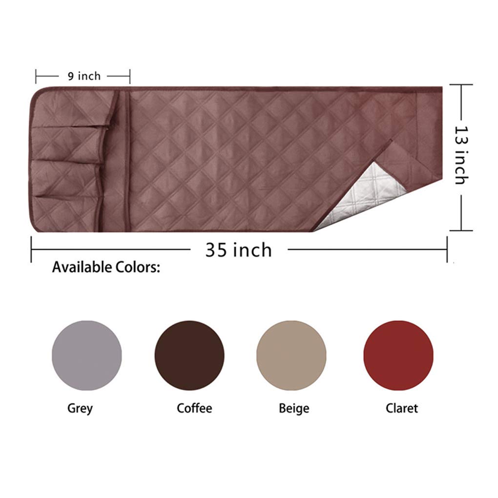 MioCloth Sofa Armrest Organizer - Universal Couch Recliner Chair Arm Cover with Storage Pockets | Hanging Organizer for TV Remote, Phone, Books, Magazines & Snacks | Perfect for Living Room, Bedroom & Home Theater Use