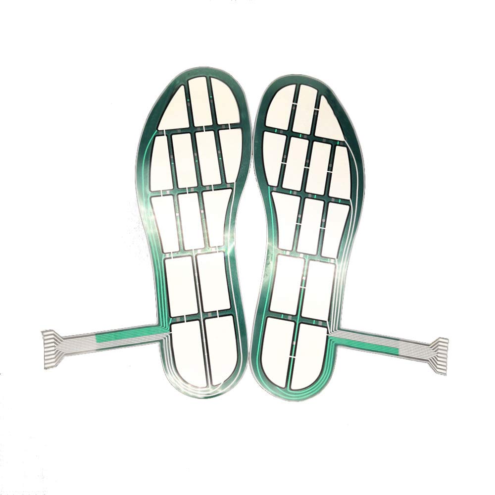 Taidacent 2-Pack RX-ES39A Piezoresistive Flexible Film Foot Pressure Sensor - 14 Independent Sensing Points FSR Distributed Pressure Measurement (Male Terminal, EU39) for Gait Analysis, Sports Biomechanics & Medical Rehabilitation