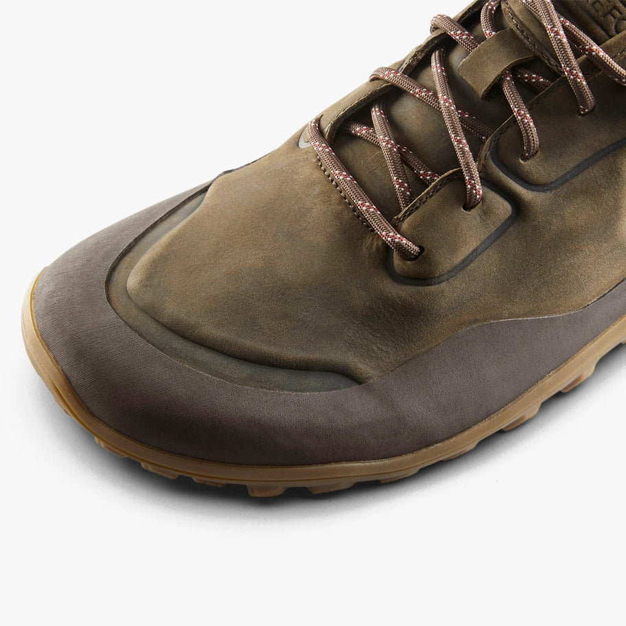 Vivobarefoot Men's Tracker Leather AT Low - Waterproof Barefoot Hiking Boots for Men | Lightweight & Durable Outdoor Adventure Shoes for Trail Running, Camping & Backpacking