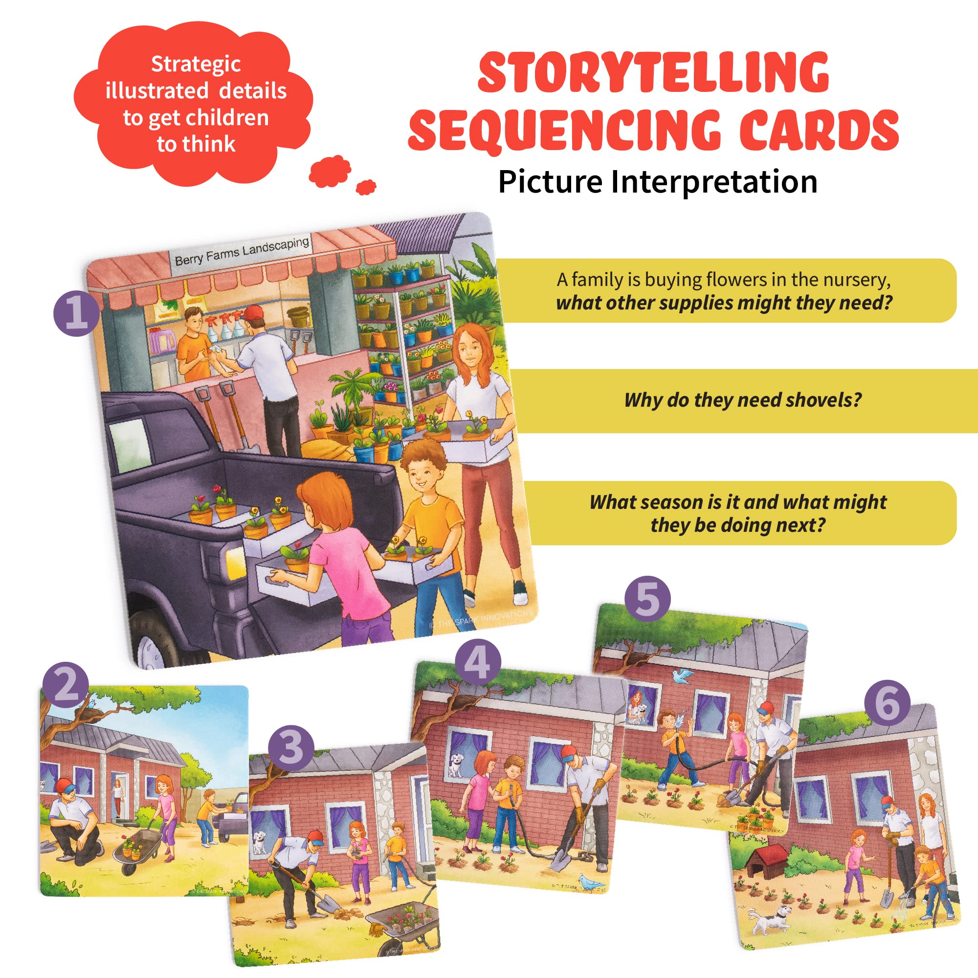 SPARK INNOVATIONS Storytelling & Sequencing Cards Bundle (3 Sets) - Educational Speech Therapy Games for Kids, Learning Toys for Language Development - Perfect for Classroom, Homeschool & Therapy Sessions