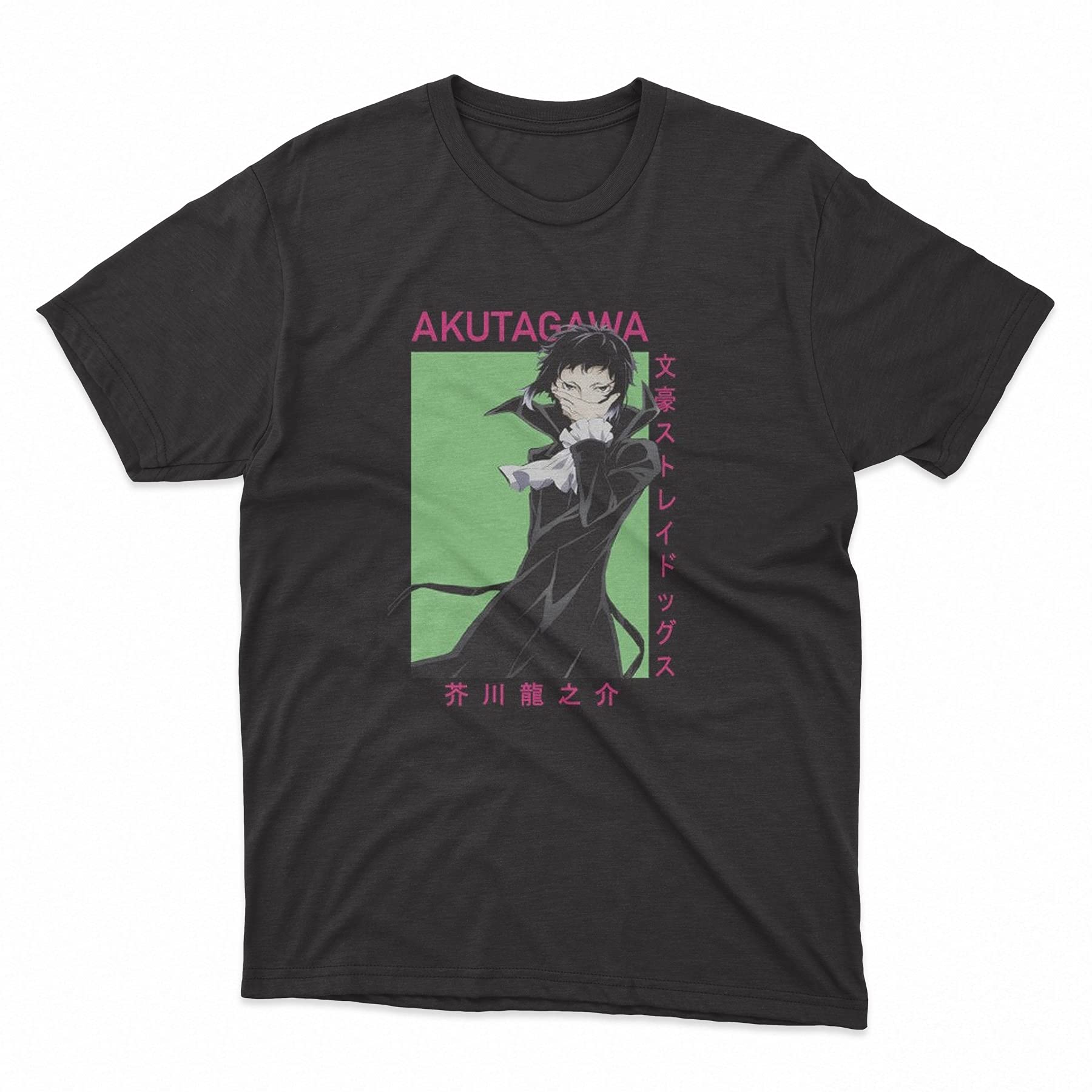 Unisex Atsukasa Ryunosuke Akutagawa Anime T-Shirt - Bungou Stray Dogs Merch, Armed Detective Agency Cosplay Shirt, Black | Perfect for Anime Conventions & Manga Lovers