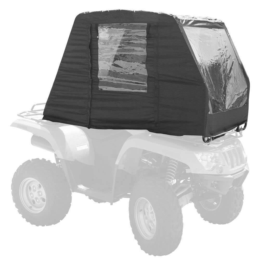 Black ATV Cab Enclosure Canopy Cover - Waterproof & Windproof Protection for UTV/ATV - Perfect for Off-Roading, Hunting & Winter Riding
