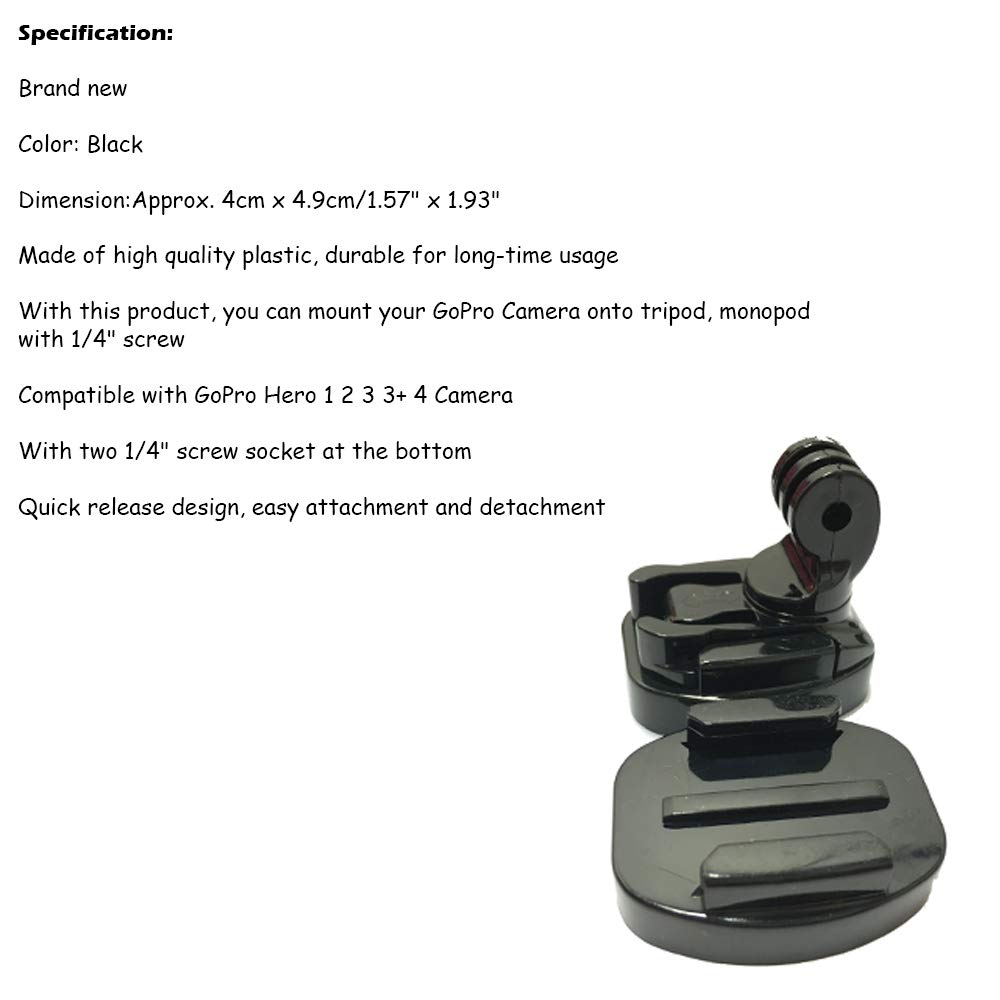 Acxico Quick Release Tripod Mount Adapter with 1/4