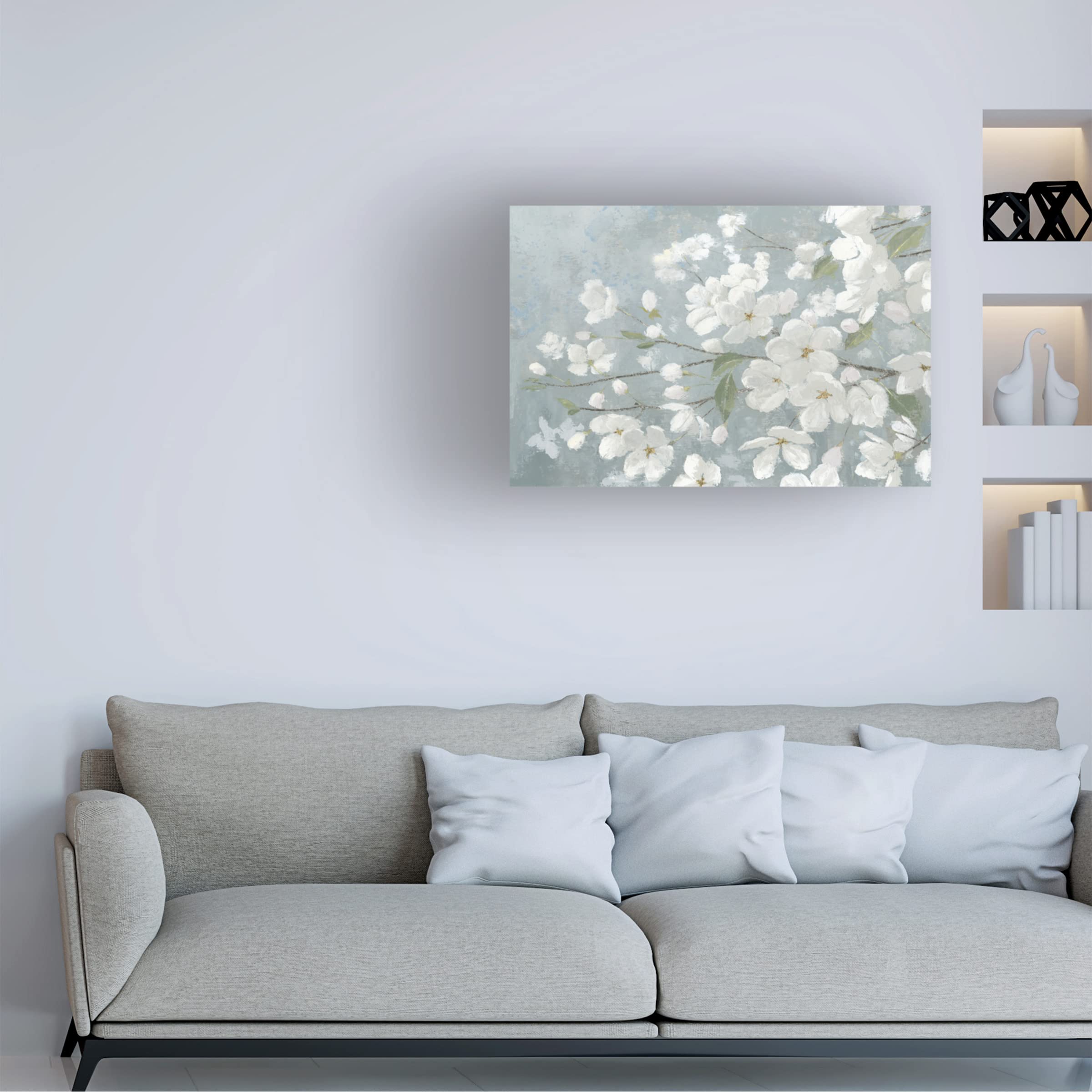James Wiens 'Spring Beautiful Gray' Canvas Wall Art Print - Modern Home Decor for Living Room, Bedroom & Office - Trademark Fine Art Collection