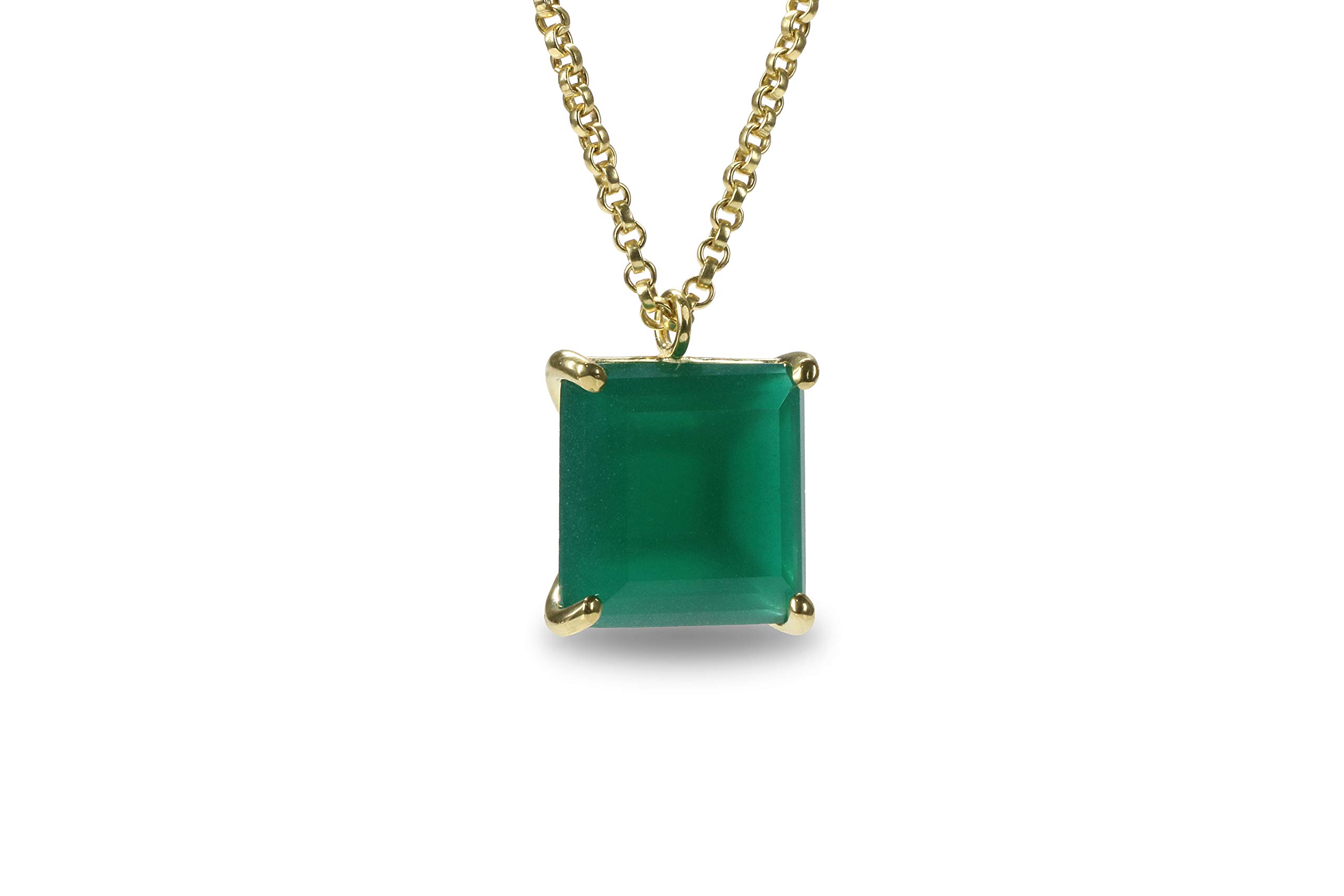 Handmade Green Onyx Necklace for Women - Natural Stone Layering Jewelry - Stylish Statement Necklace - Fashion Gift for Her | Perfect for Casual Wear, Office Style & Special Occasions