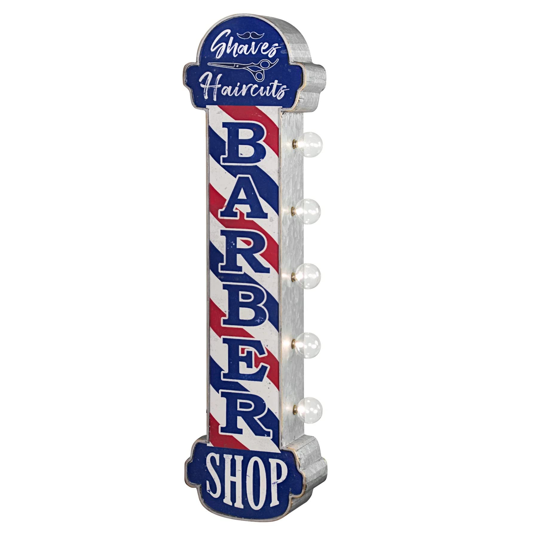 Vintage Barber Shop Double-Sided Marquee LED Sign - Retro Wall Decor for Home, Game Room, Bar & Man Cave - Perfect for Garage, Bedroom & Barber Shop Decor (30