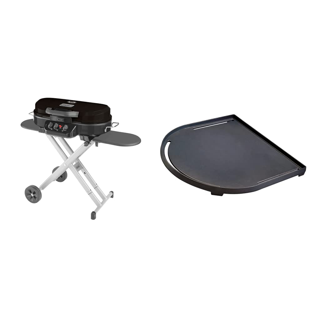 Coleman RoadTrip 285 Portable Propane Grill with Cast Iron Griddle - Perfect for Camping, Tailgating & Outdoor BBQs
