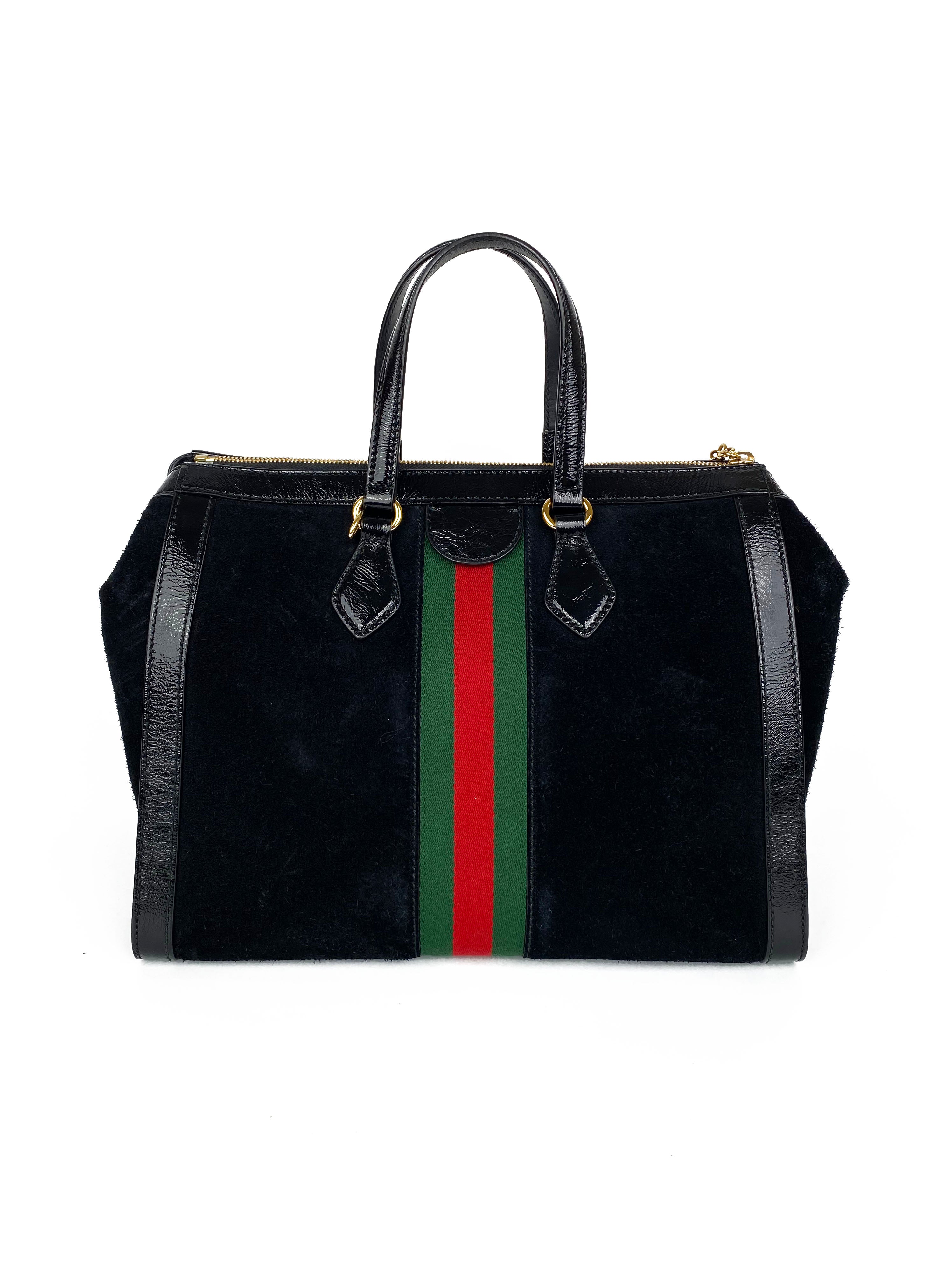 Gucci GG Black Medium Ophidia Tote Bag - Luxury Designer Handbag for Women, Perfect for Work, Travel & Everyday Use
