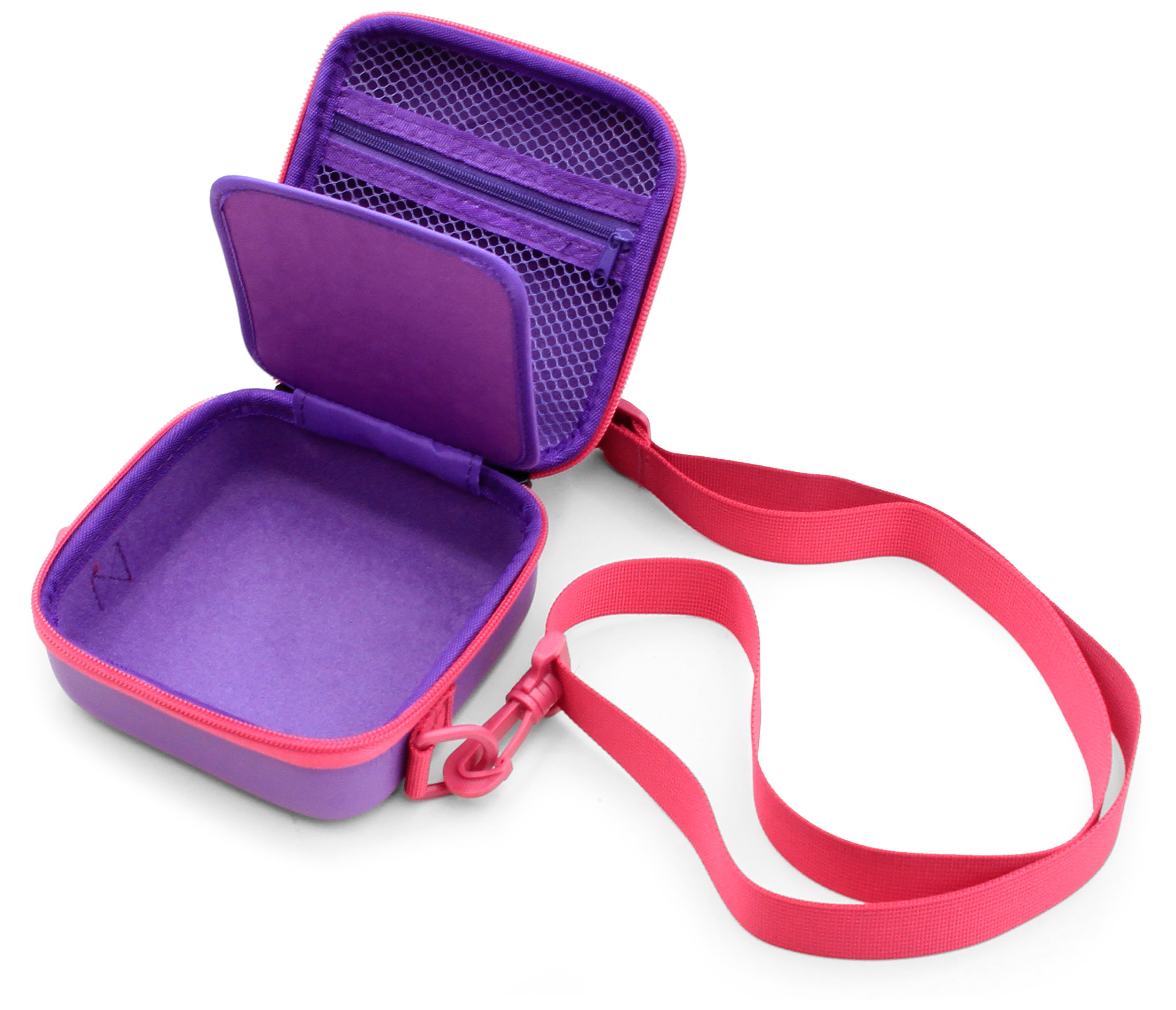 CASEMATIX Travel Case for Ultimate Ears MINIROLL Bluetooth Speaker - Protective Storage Pouch with Charging Cable Pocket | Purple Carry Case for Travel, Outdoor Adventures & Home Use