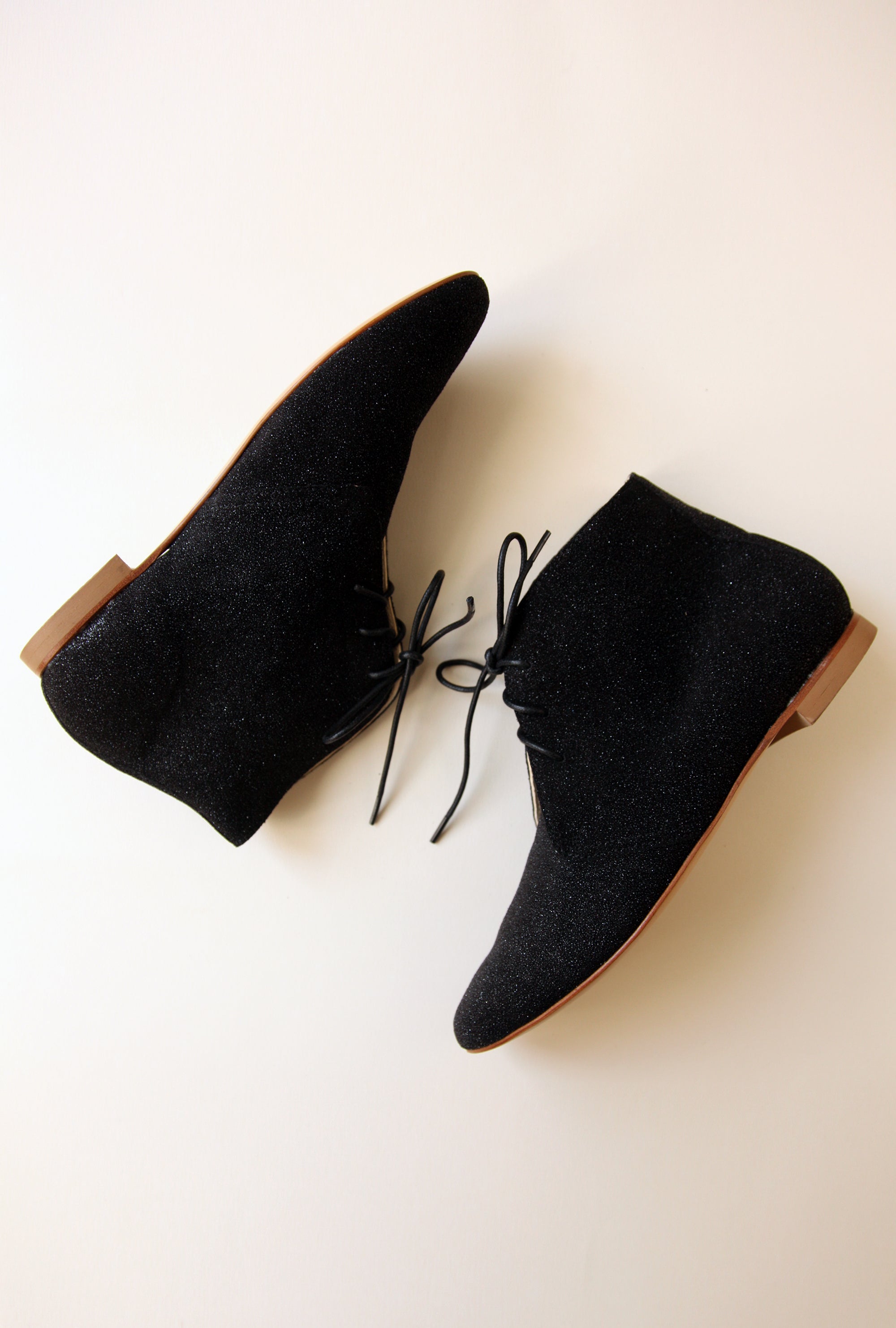 LEA Boots - Black Sparkle Women's Fashion Ankle Boots for Party, Night Out & Special Occasions