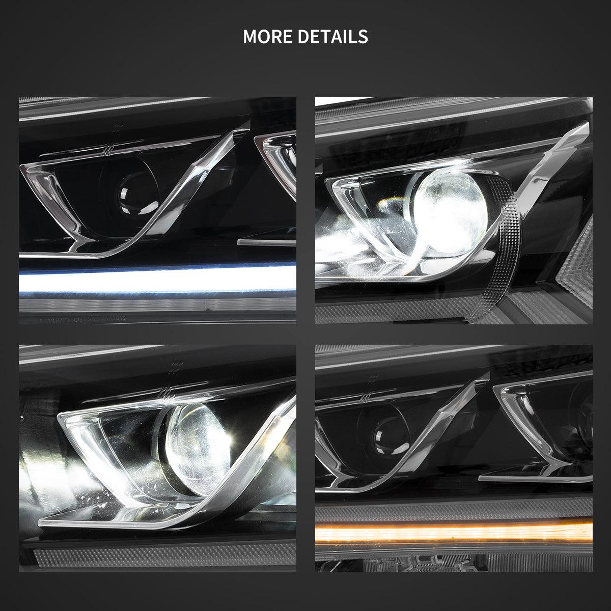 LED Headlight Assembly Dual Beam Projector Black for 2015-2020 Toyota Hilux SR5 8th Gen (GUN125, GUN126R) Pre-Facelift - Upgrade Your Night Driving Safety & Style