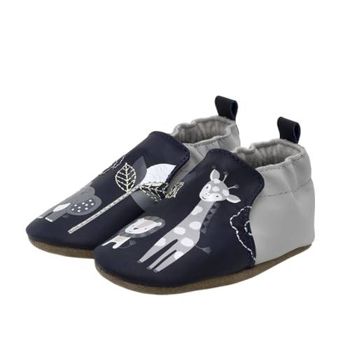 Hello World Safari Animals Navy Leather