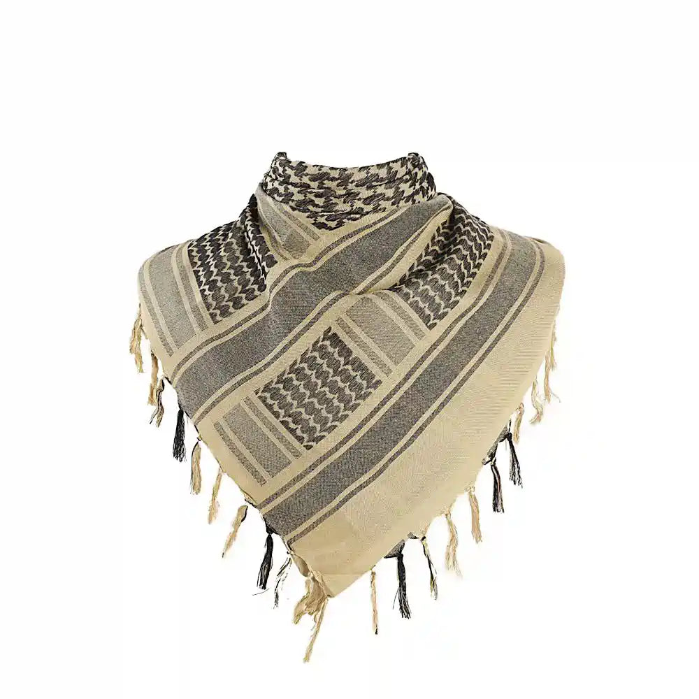 Urgarment Military Tactical Shemagh Desert Scarf for Men & Women - 100% Cotton Neck Wrap - Perfect for Outdoor Adventures, Hiking, and Cold Weather Protection