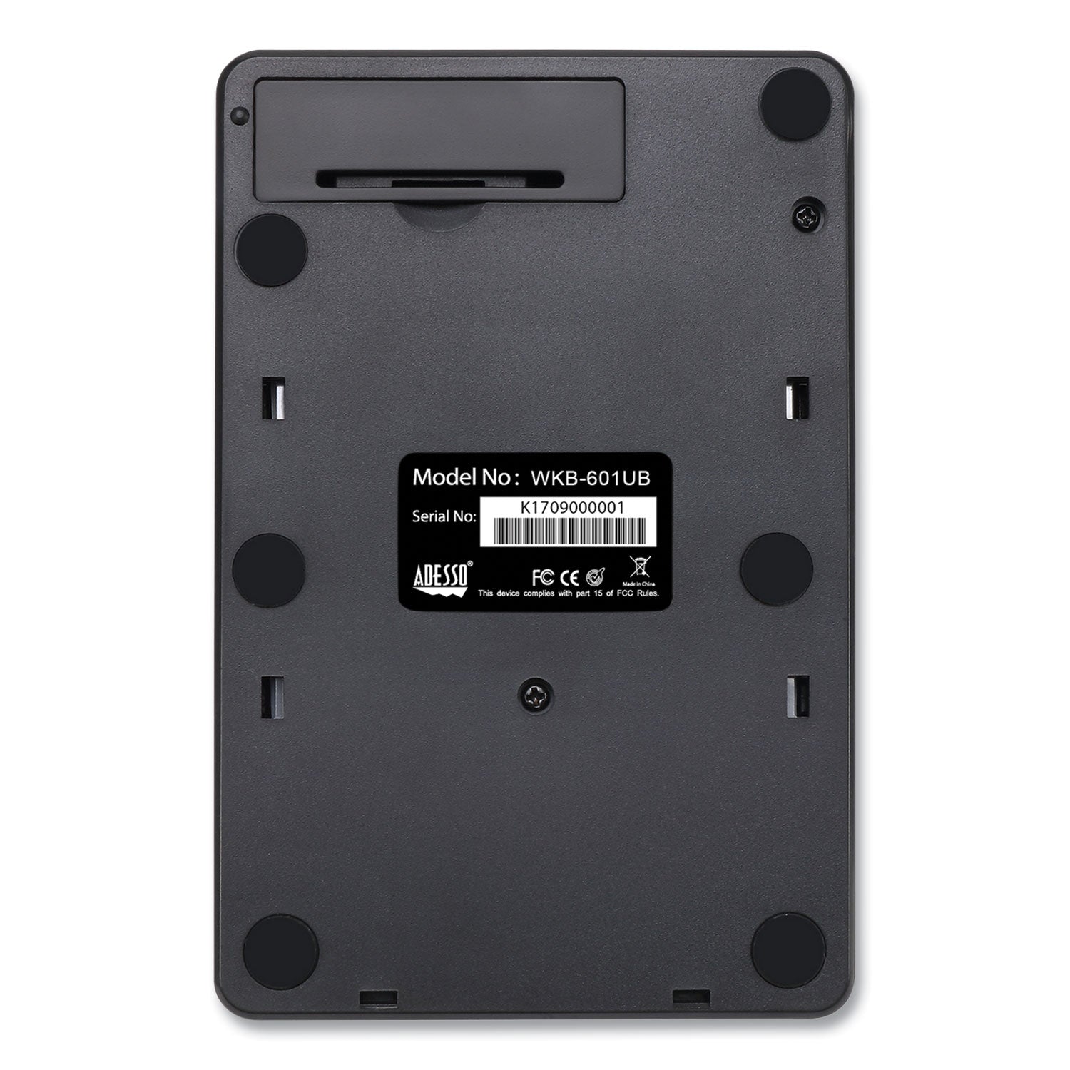 Adesso WKB6010UB Wireless 18-Key Numeric USB Keypad - Black | Compact Number Pad for Laptops, Accounting & Data Entry | Perfect for Office, Home & Remote Work