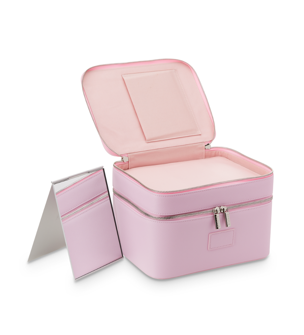 Duo Vanity Case - Travel Makeup Organizer with Mirror, Perfect for Women's Cosmetic Storage & On-the-Go Beauty Essentials | Ideal for Home, Office & Vacation Use
