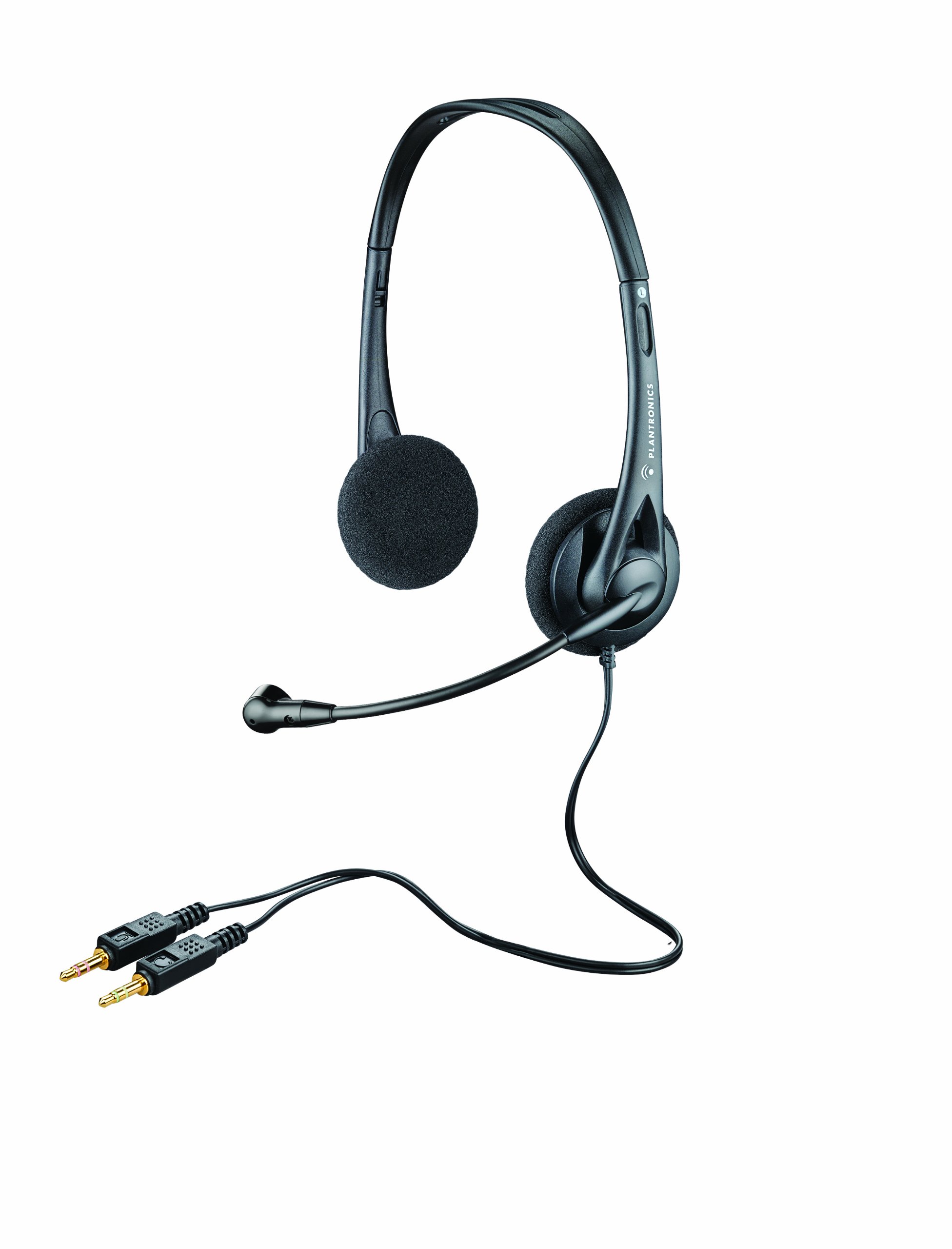 Plantronics Audio 322 Over-the-Ear Headset with Noise Cancellation - Comfortable Stereo Headphones for Office, Call Center & Remote Work (Black)