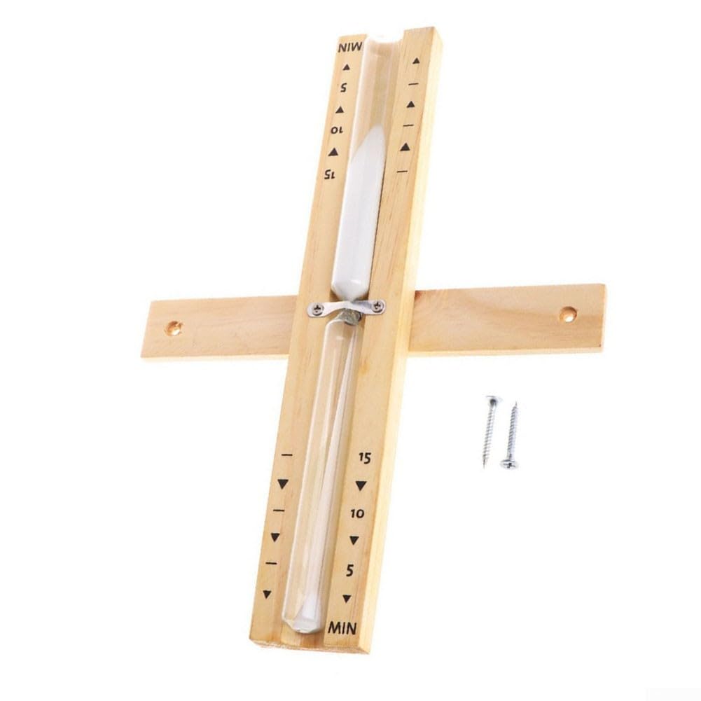 Premium Wooden Spa Hourglass Timer - 5/10/15 Minute Sand Timer for Relaxation, Bath, Yoga & Meditation - Elegant Home & Spa Decor Gift