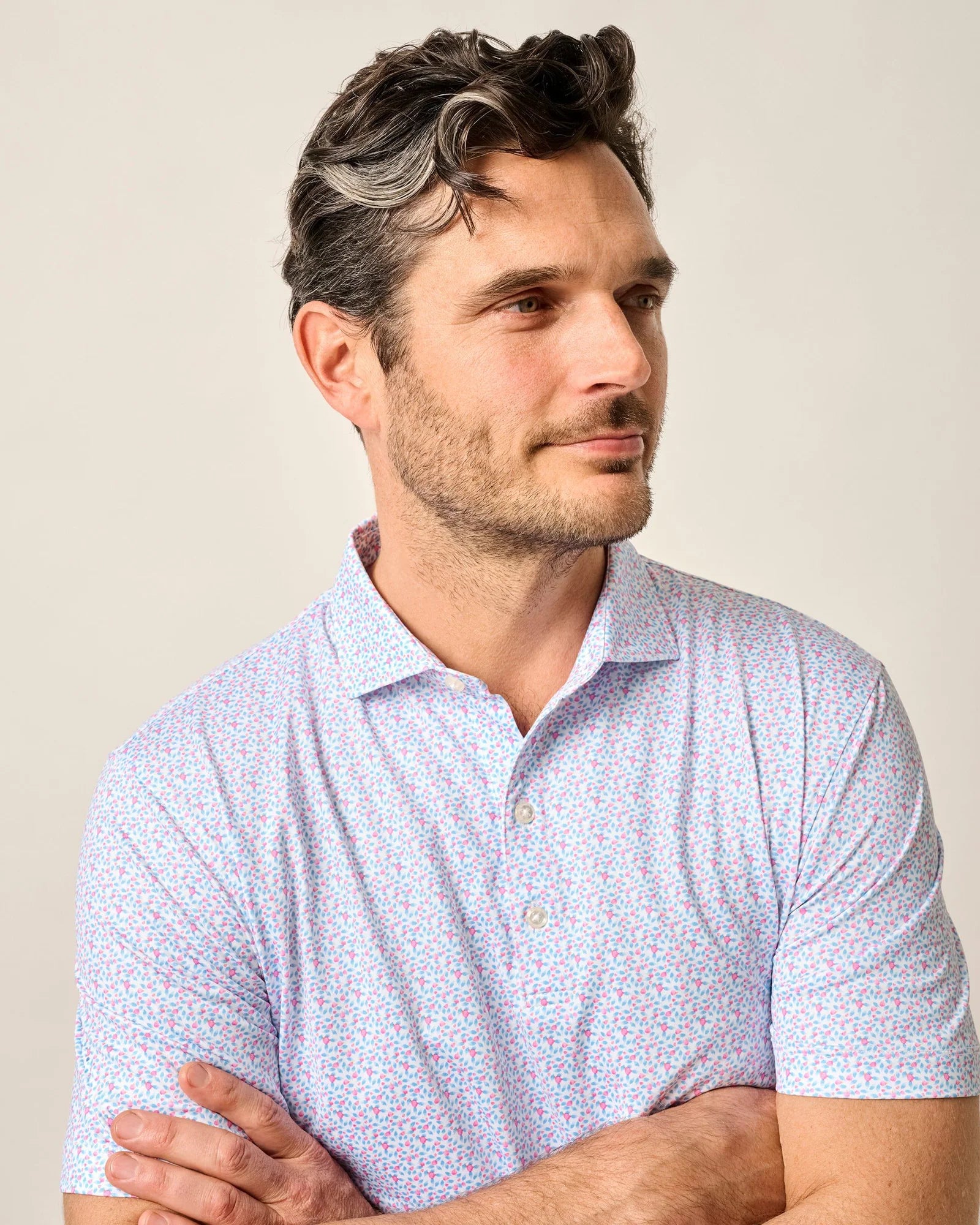 Johnnie O Springwood Prep Performance Polo Shirt for Men - Breathable & Moisture-Wicking Golf & Casual Wear - Cabo Collection