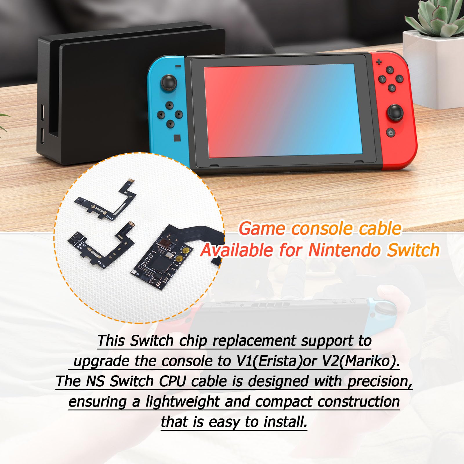 RP2040 Switch Repair CPU Cable for Nintendo Switch Game Console - Replacement Core Chip Flex Cable with Repair Tools | Fix Joy-Con & Console Issues