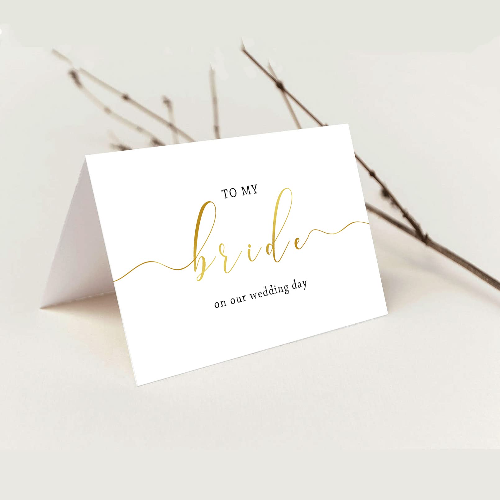 Romantic 'To My Bride' Wedding Card for Wife - Heartfelt Keepsake for Wedding Day & Anniversary - Perfect for Bridal Shower, Vows & Special Moments