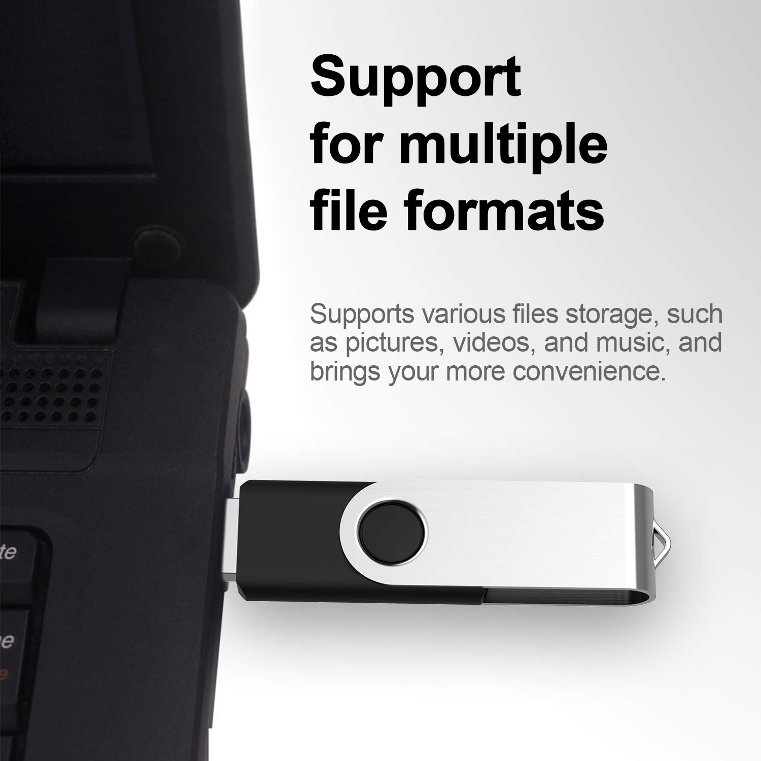 KEXIN Bulk USB Flash Drive 1GB 100 Pack - High-Speed USB 2.0 Thumb Drives with Swivel Design - Perfect for Business Promotions, School Projects & Data Storage