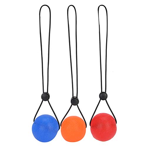 3pcs Silicone Grip Exercise Balls - Hand Strengthener for Finger, Wrist & Forearm Training - Stress Relief & Rehabilitation Therapy - Perfect for Office, Gym & Elderly Home Use (Blue)