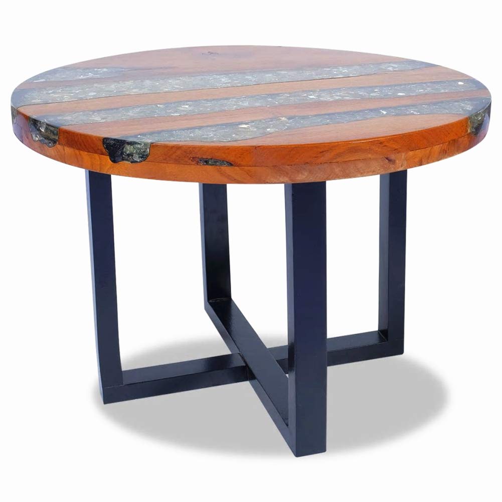 Modern Teak Resin Coffee Table - 23.6