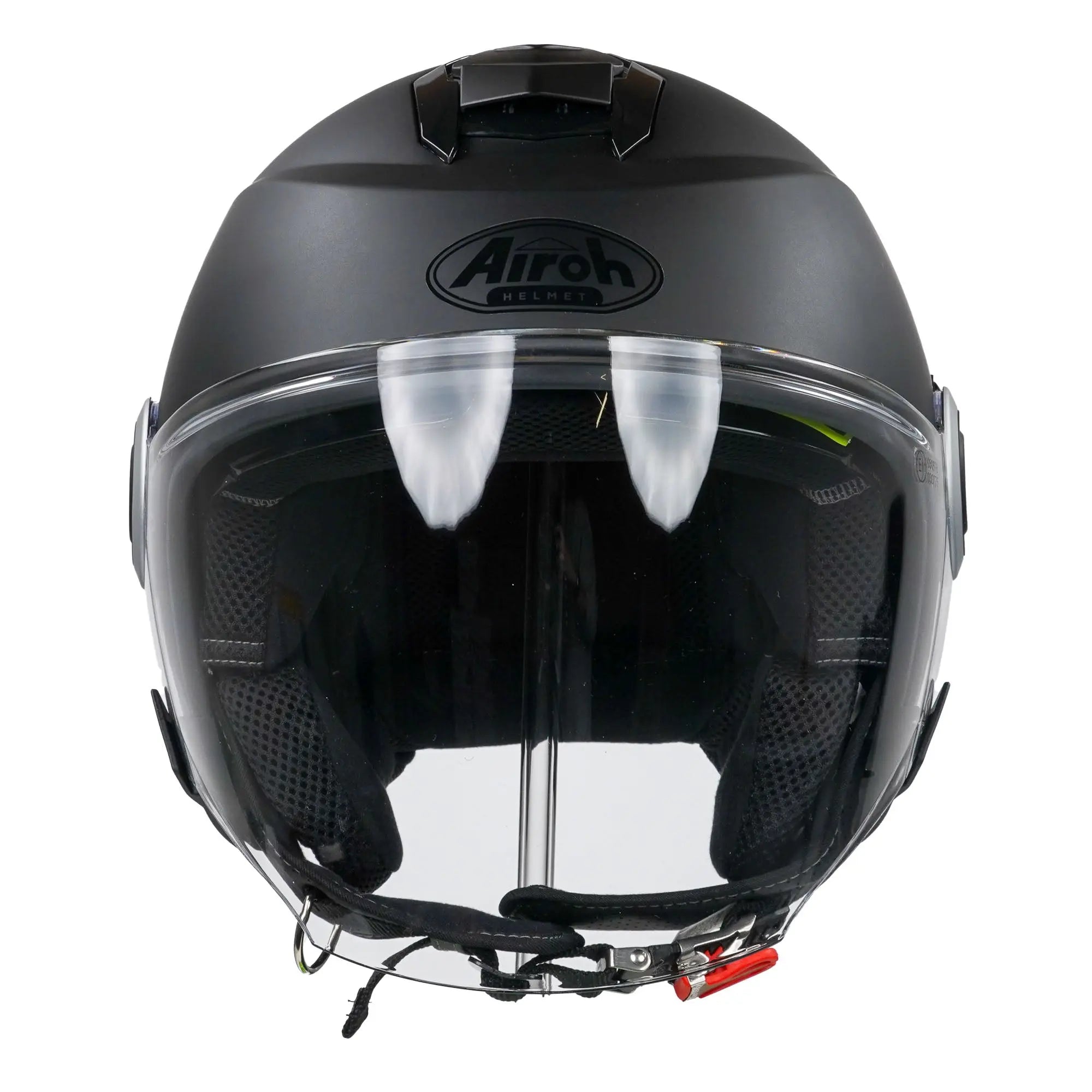 Airoh Helios Jet Matt Black Motorcycle Helmet - Lightweight & Durable Full Face Helmet for Men & Women - Perfect for Street Riding, Racing & Commuting