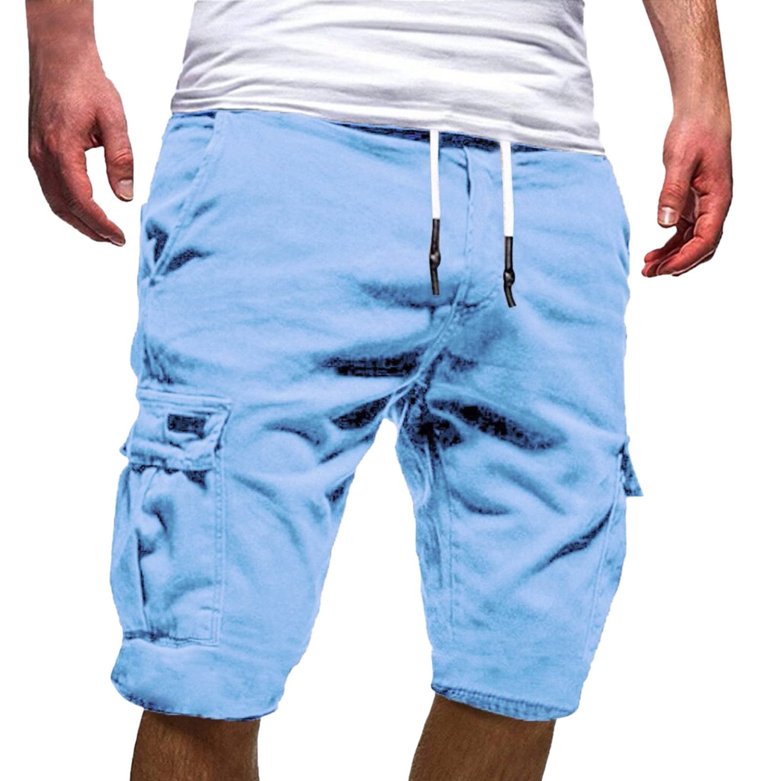 Men's Casual 7-Inch Sweatpants Shorts - Loose Fit, Drawstring Waistband, Comfortable Sport Shorts for Running, Gym & Lounge Wear