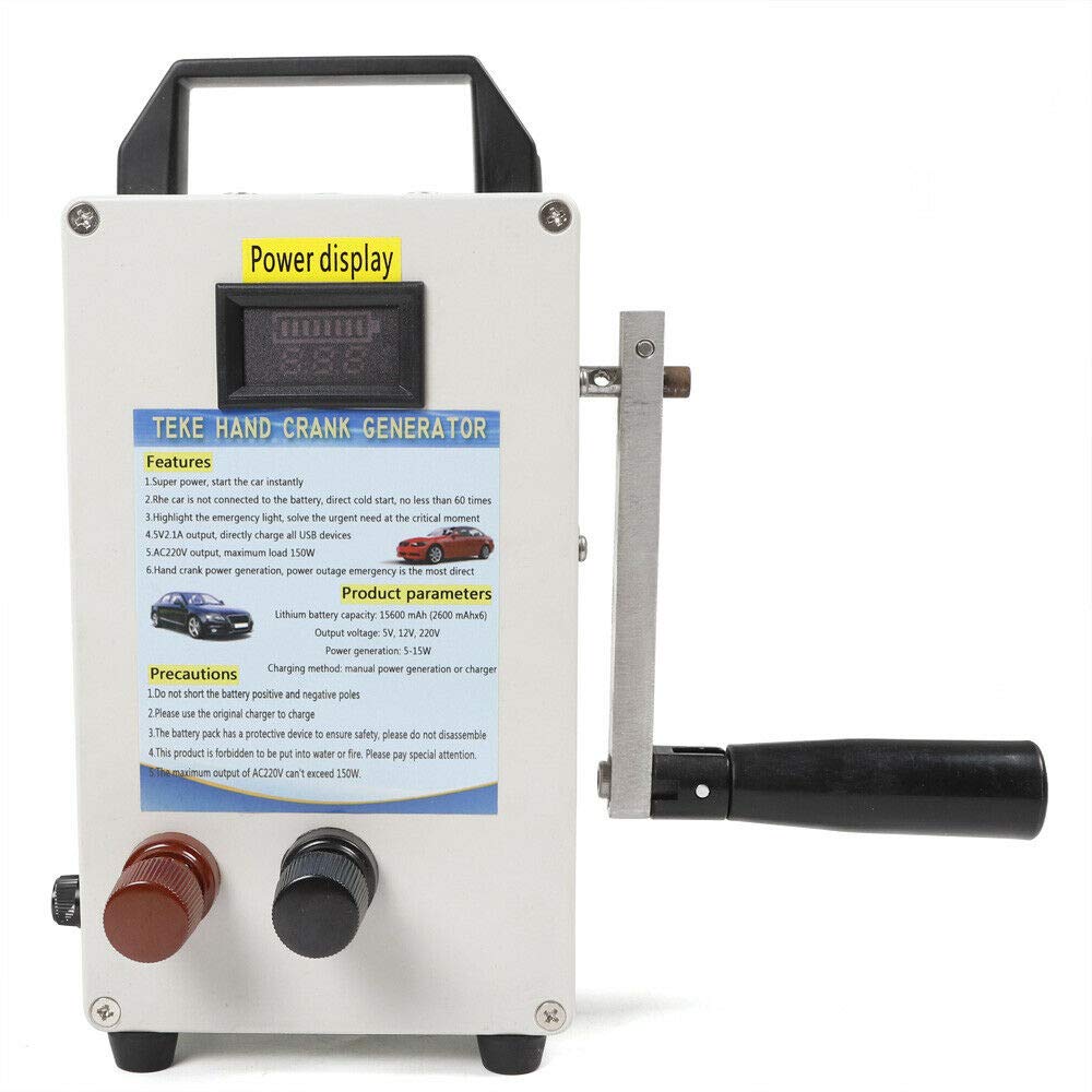 Portable Hand Crank Emergency Power Generator with USB Output - Perfect for Camping, Outdoor Adventures & Emergency Power Backup