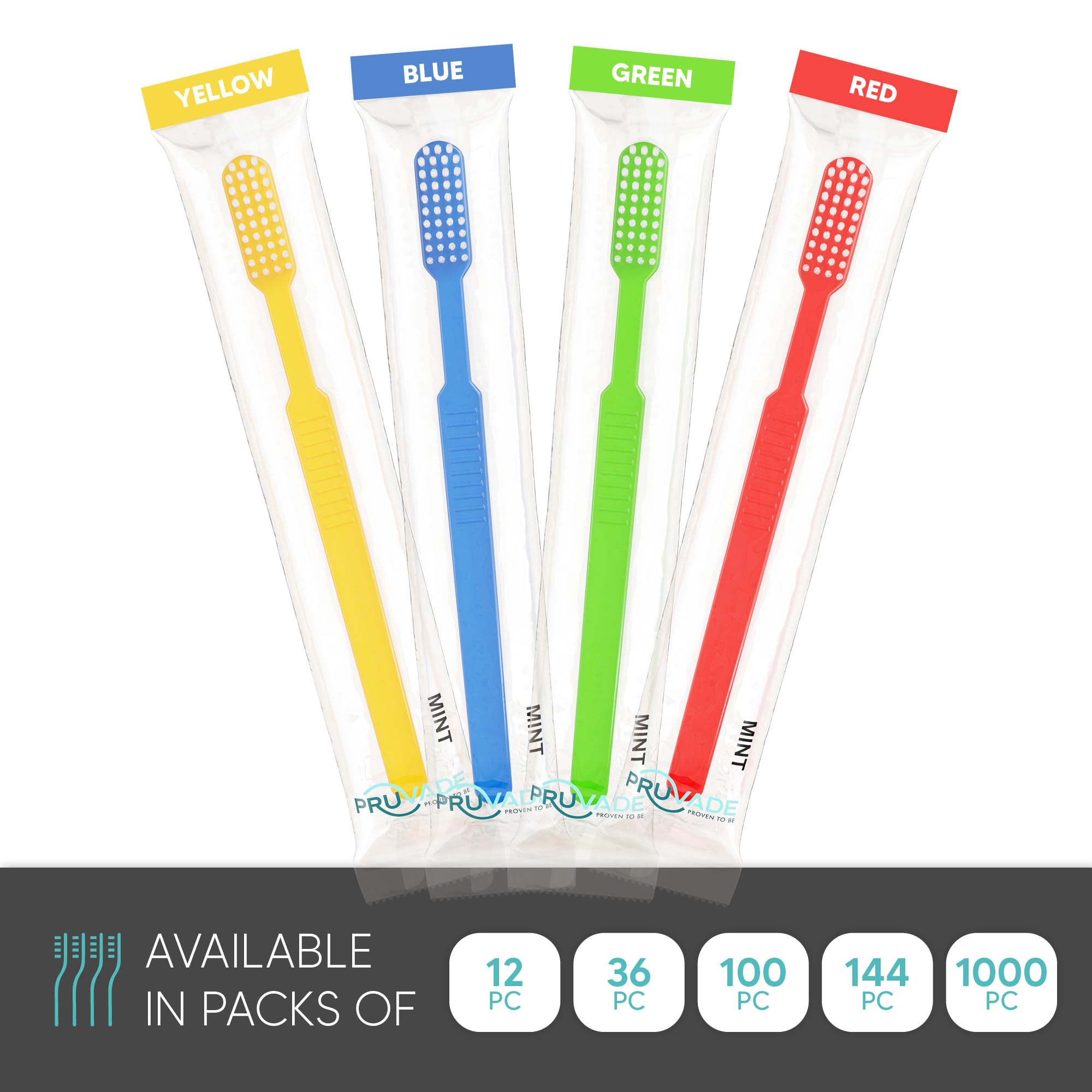1000 Individually Wrapped Prepasted Disposable Toothbrushes with Built-in Toothpaste - Soft Bristle Waterless Travel Toothbrushes for Hotels, Camping, Office & On-the-Go Oral Care - Perfect for Travel Kits, Emergency Preparedness & Hygiene Essentials
