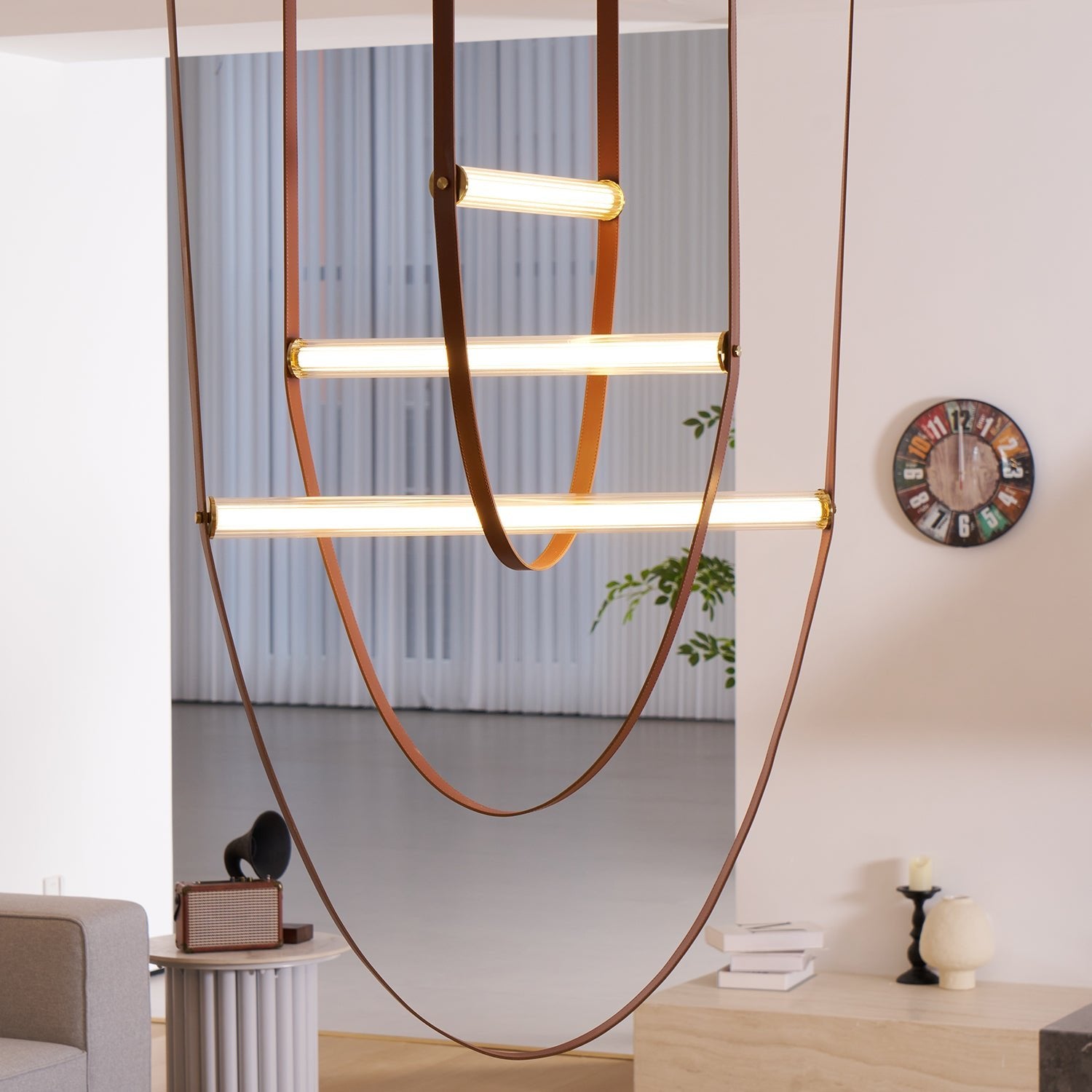 Handmade Art Belt Pendant Lamp - Bohemian Style Hanging Light Fixture for Living Room, Bedroom & Dining Room Decor