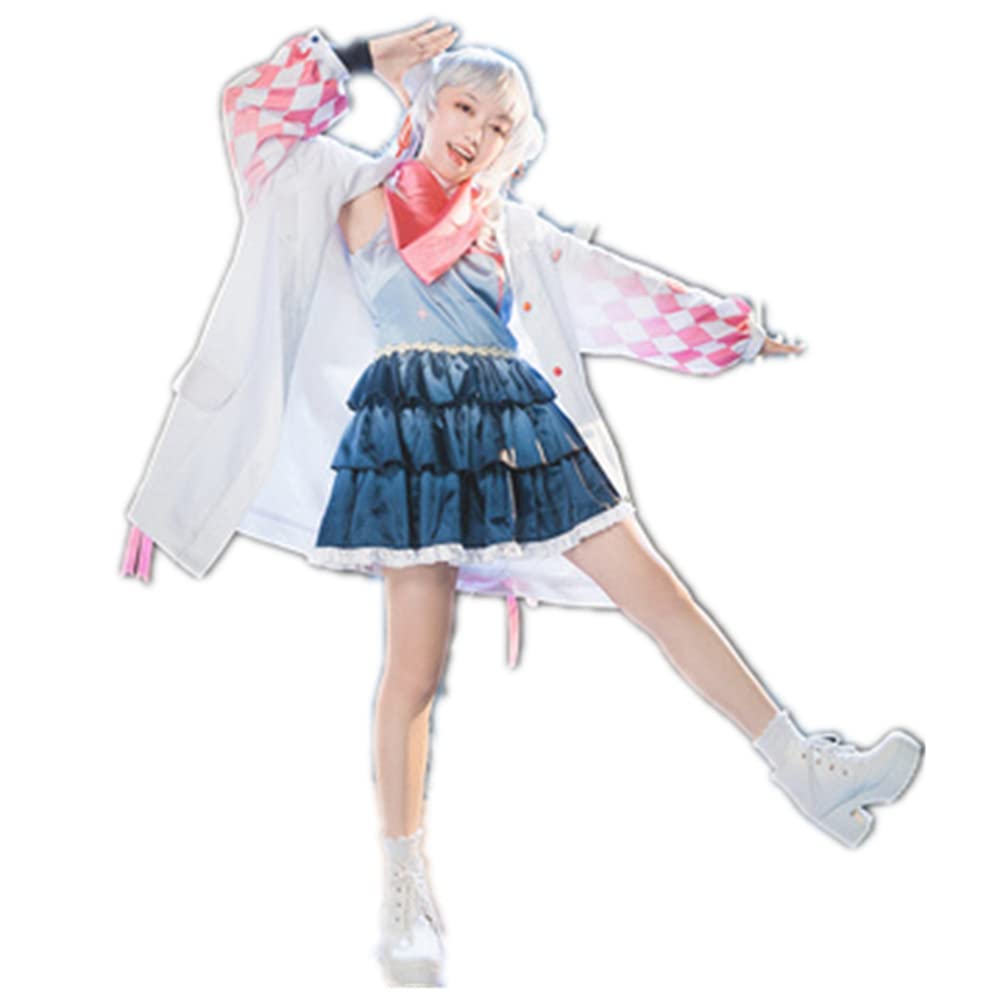 Love Live Superstar Arashi Chisato Cosplay Costume Full Set with Wig - Anime School Uniform Dress & Coat for Women - Perfect for Conventions, Halloween & Themed Parties