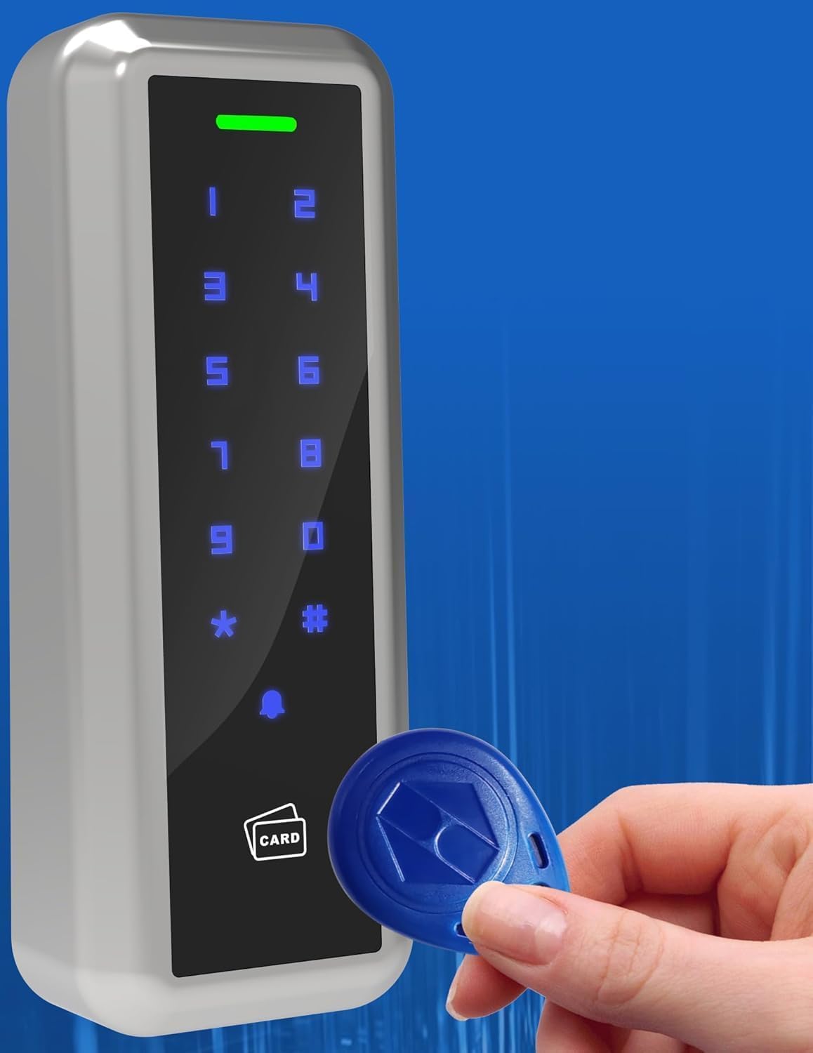 UHPPOTE Outswinging Door Access Control System with Touch Keypad & 600lbs Electromagnetic Lock - Secure Entry for Offices, Schools, and Commercial Buildings