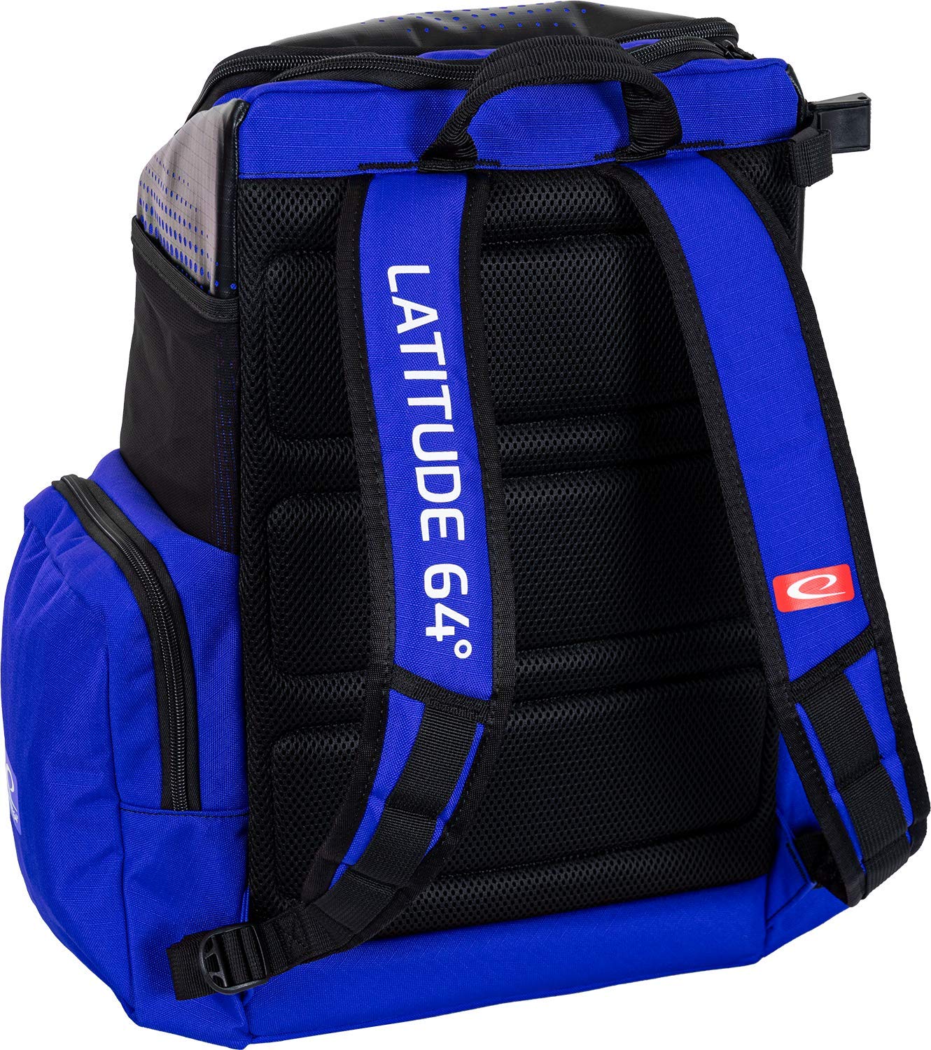 Latitude 64 Blue Core Pro Disc Golf Backpack - 18+ Disc Capacity with Putter Pockets & Extra Storage | Padded Straps & Back Support | Ultimate Frisbee Golf Bag for Tournaments & Outdoor Play