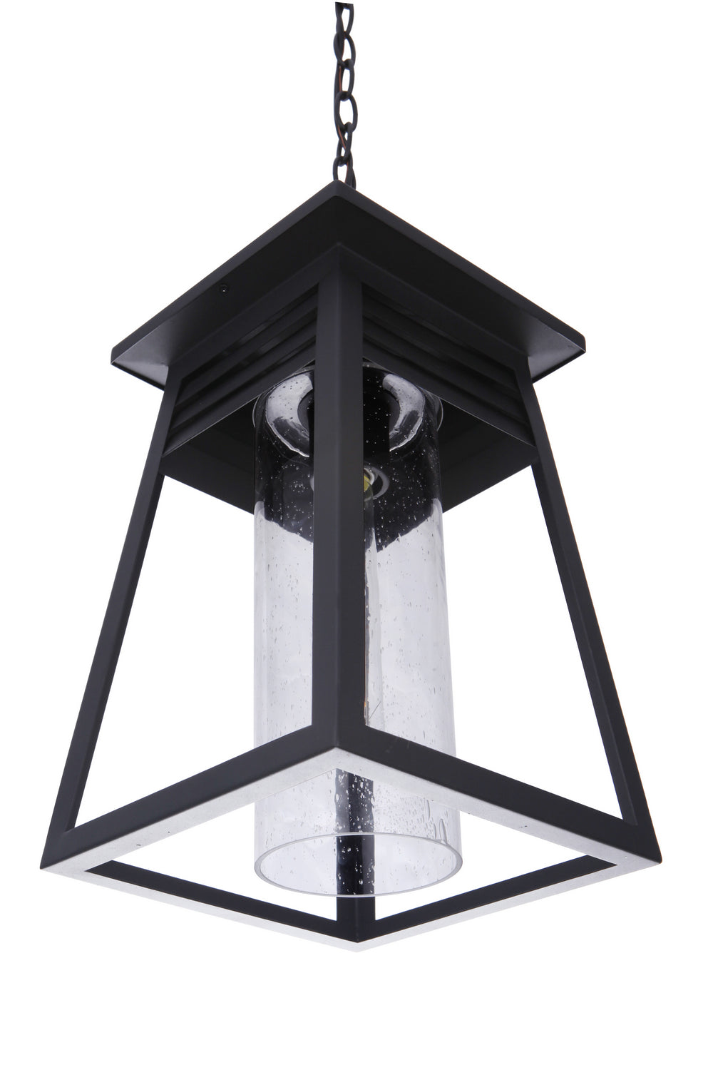 Becca Textured Black Outdoor Pendant Light - Weatherproof Hanging Fixture for Porch, Patio & Garden Decor
