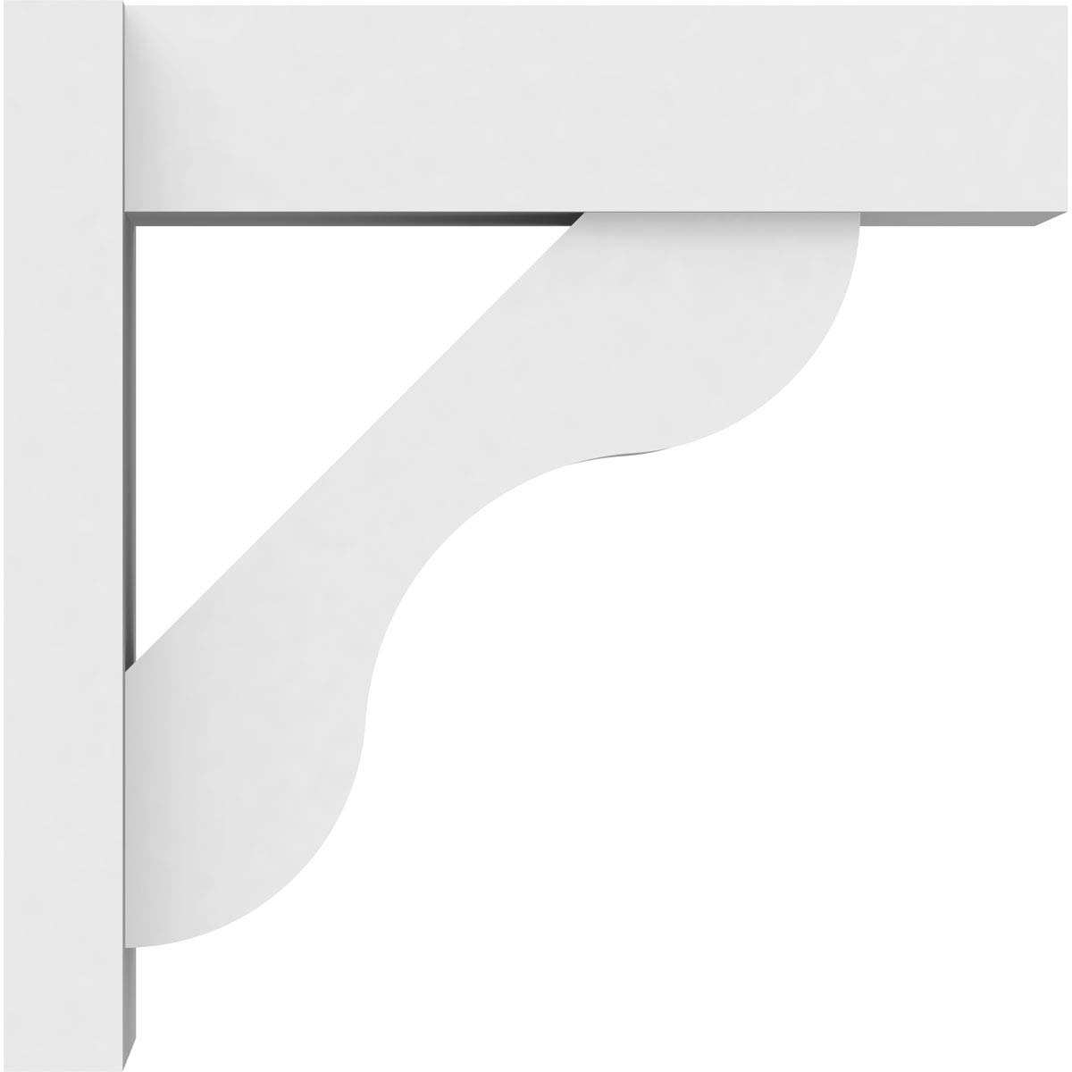 Ekena Millwork OUTP07X18X18CAR05 Carmel Architectural Grade PVC Outlooker with Block Ends - 7