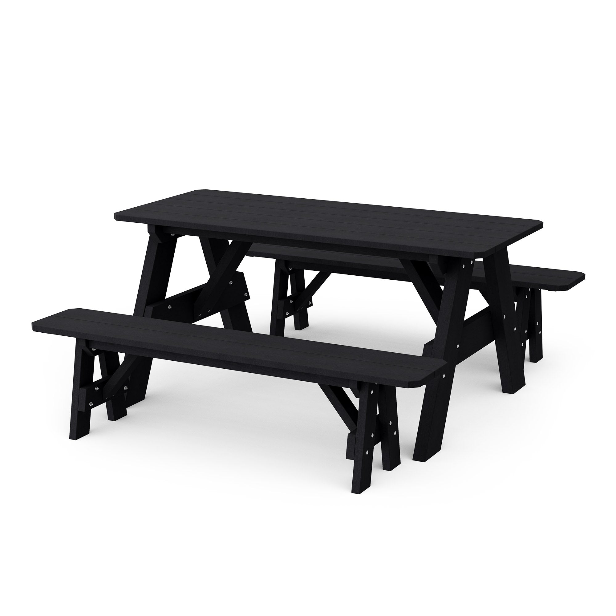 Heritage 72-Inch Outdoor Picnic Table with Detachable Benches - Perfect for Backyard BBQs, Camping & Family Gatherings